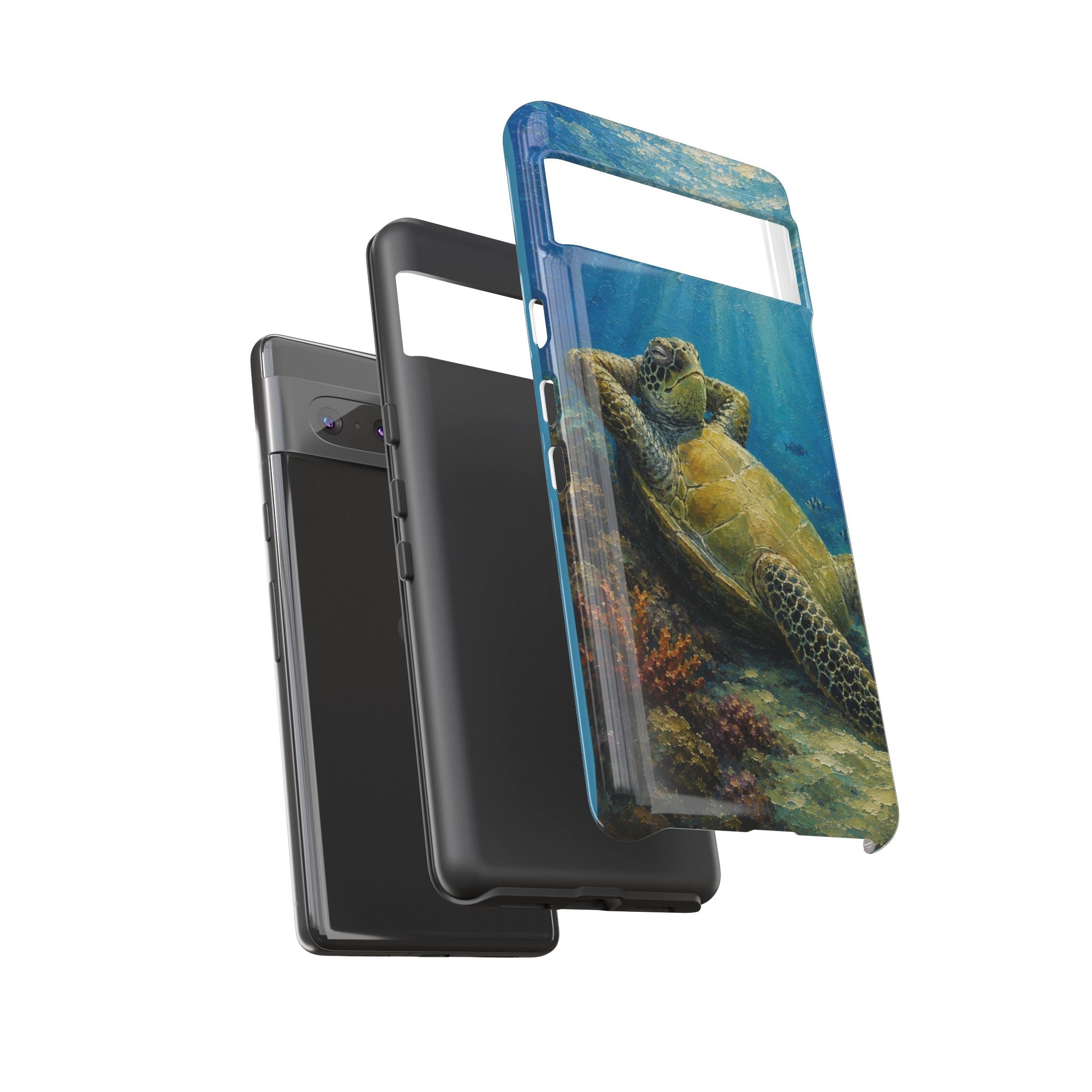 Sea Turtle Relaxation Phone Case — Ocean Underwater Art Protective Tough Case