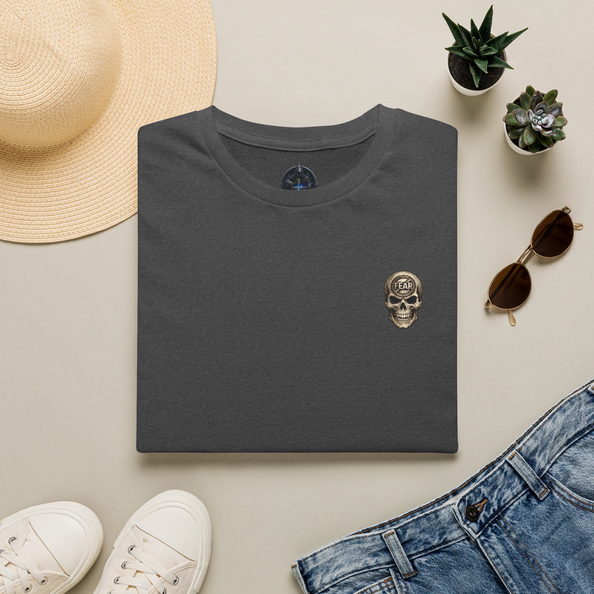 Premium NoFear Skull Vintage Skull T‑Shirt