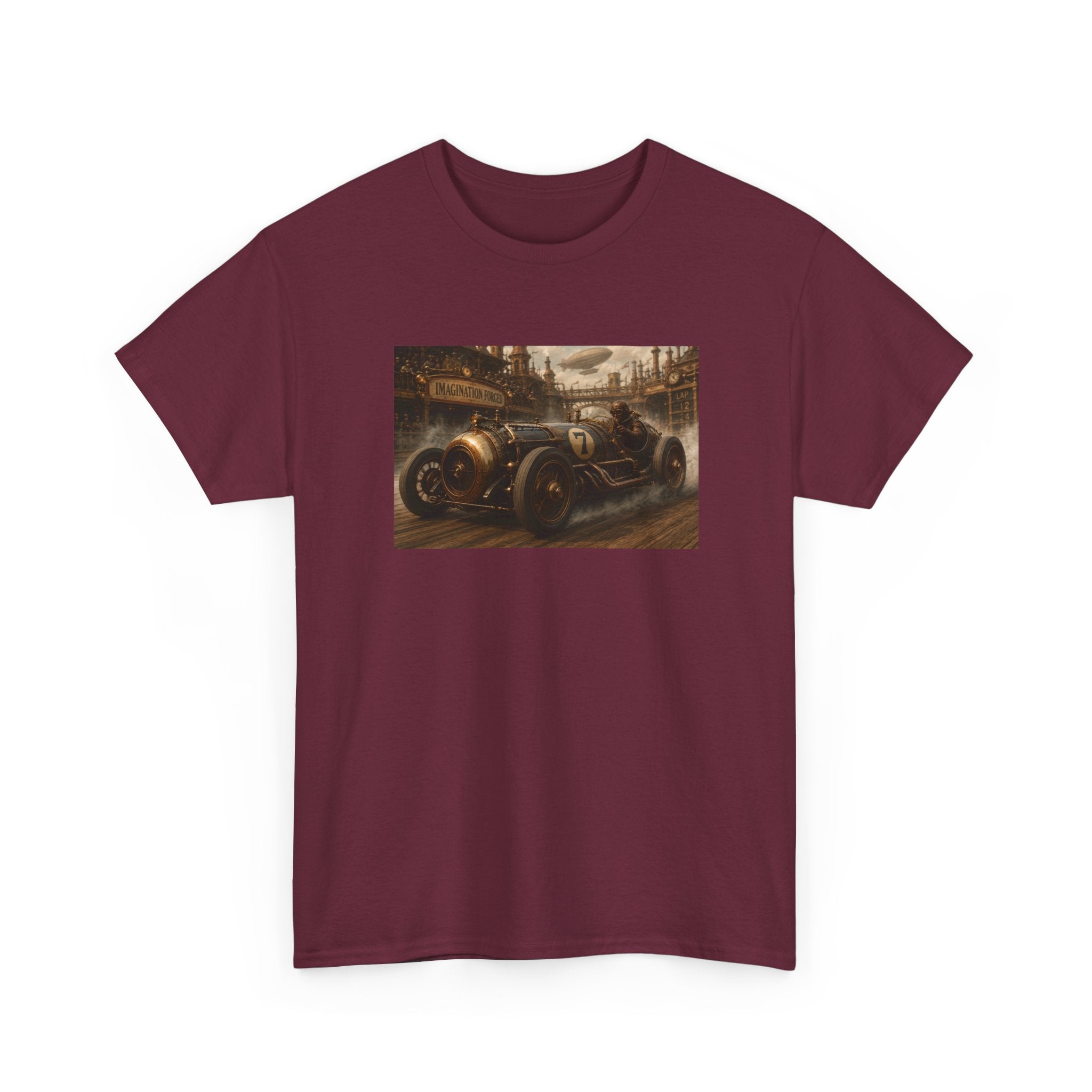 Steampunk Racecar Tee — Classic Antique Car Graphic T-Shirt
