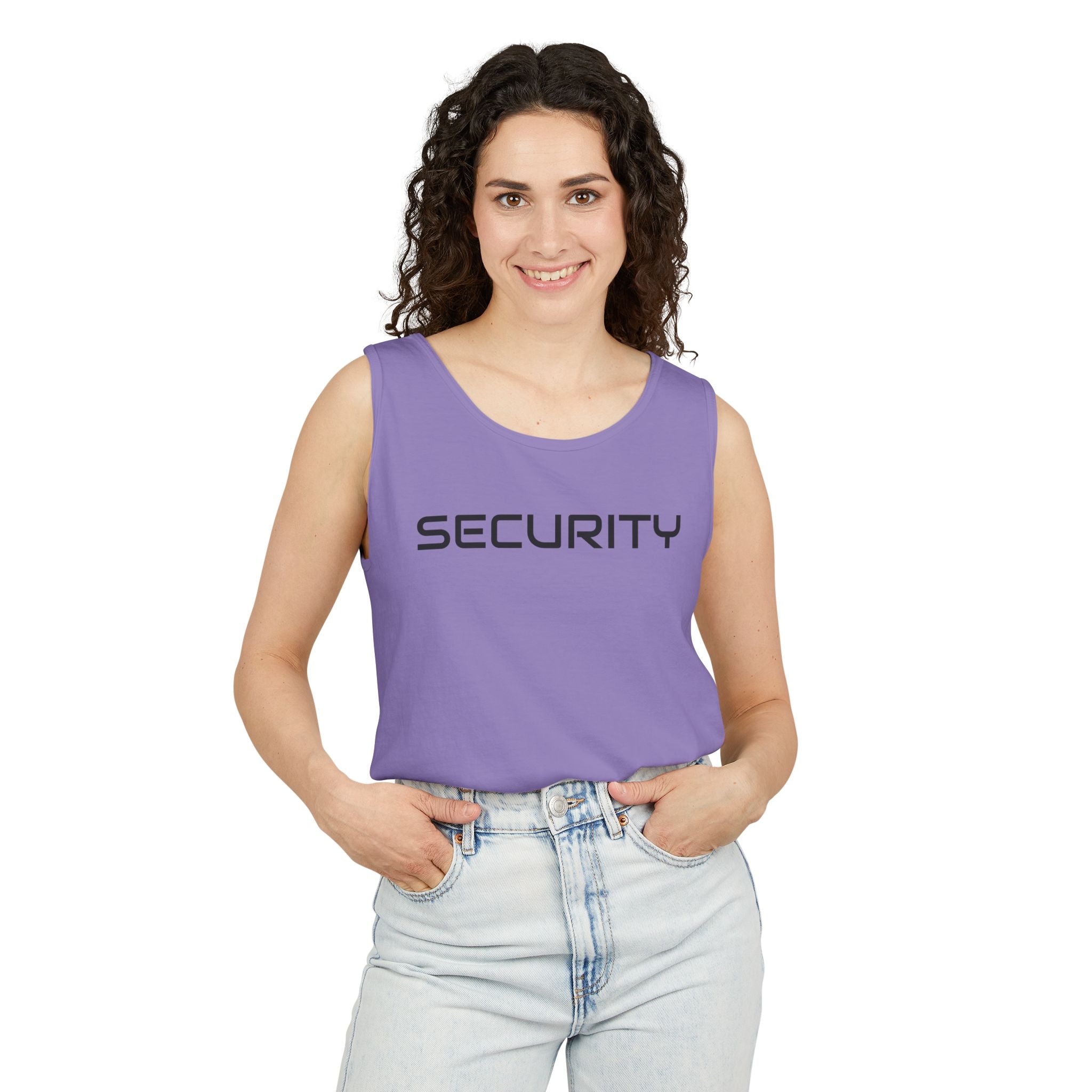 SECURITY Graphic Tank Top — Bold 'SECURITY' Streetwear Muscle Tee