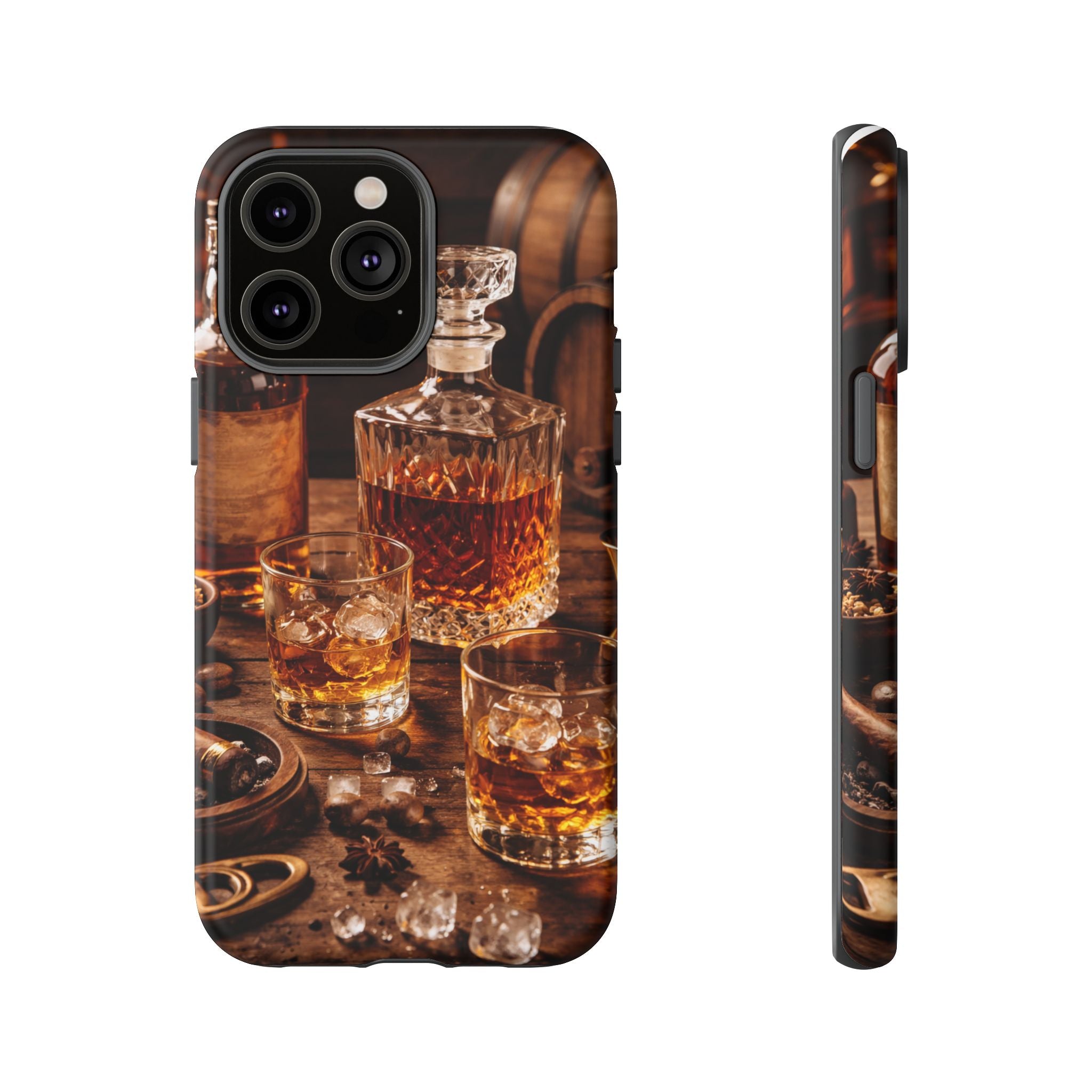 Whiskey Decanter Phone Case — Vintage Bar Spirits Protective Tough Case