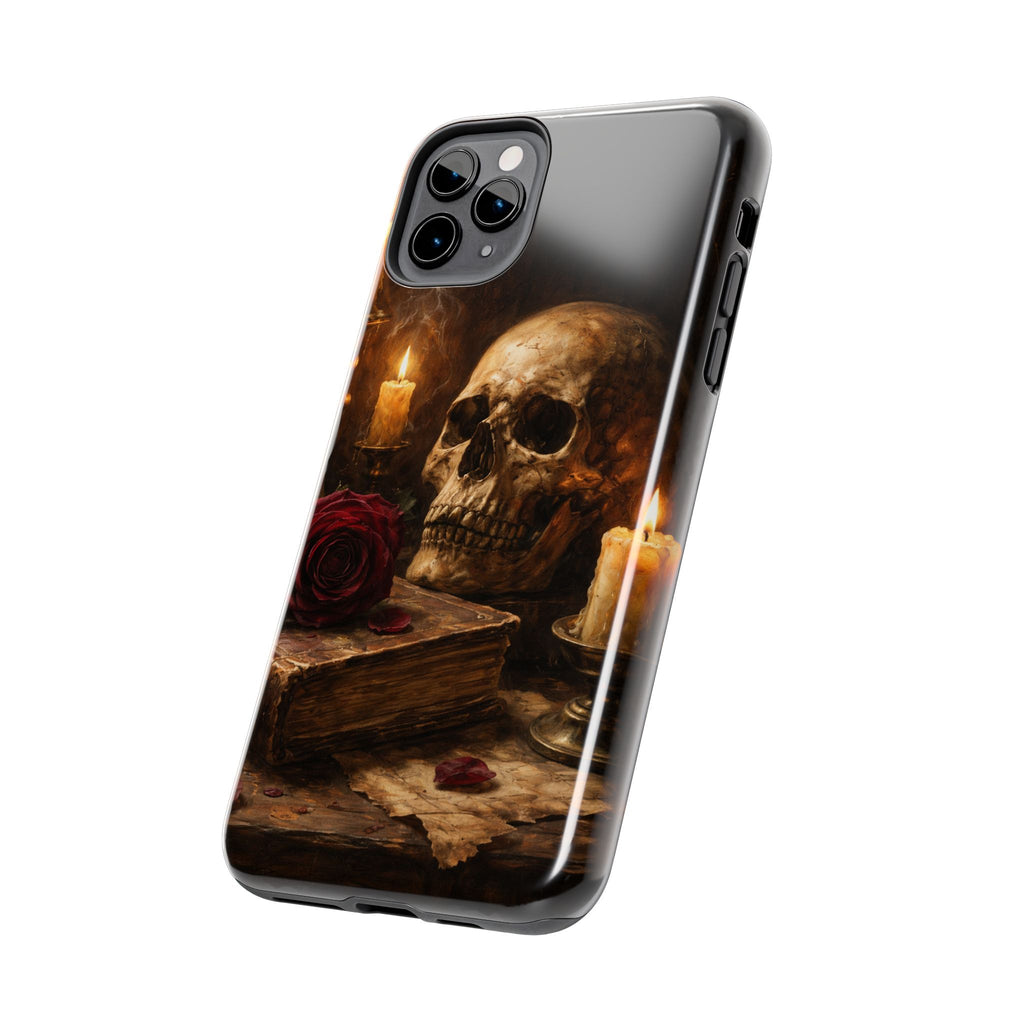 Skull & Candle Tough Phone Case — Memento Mori Protective Cover