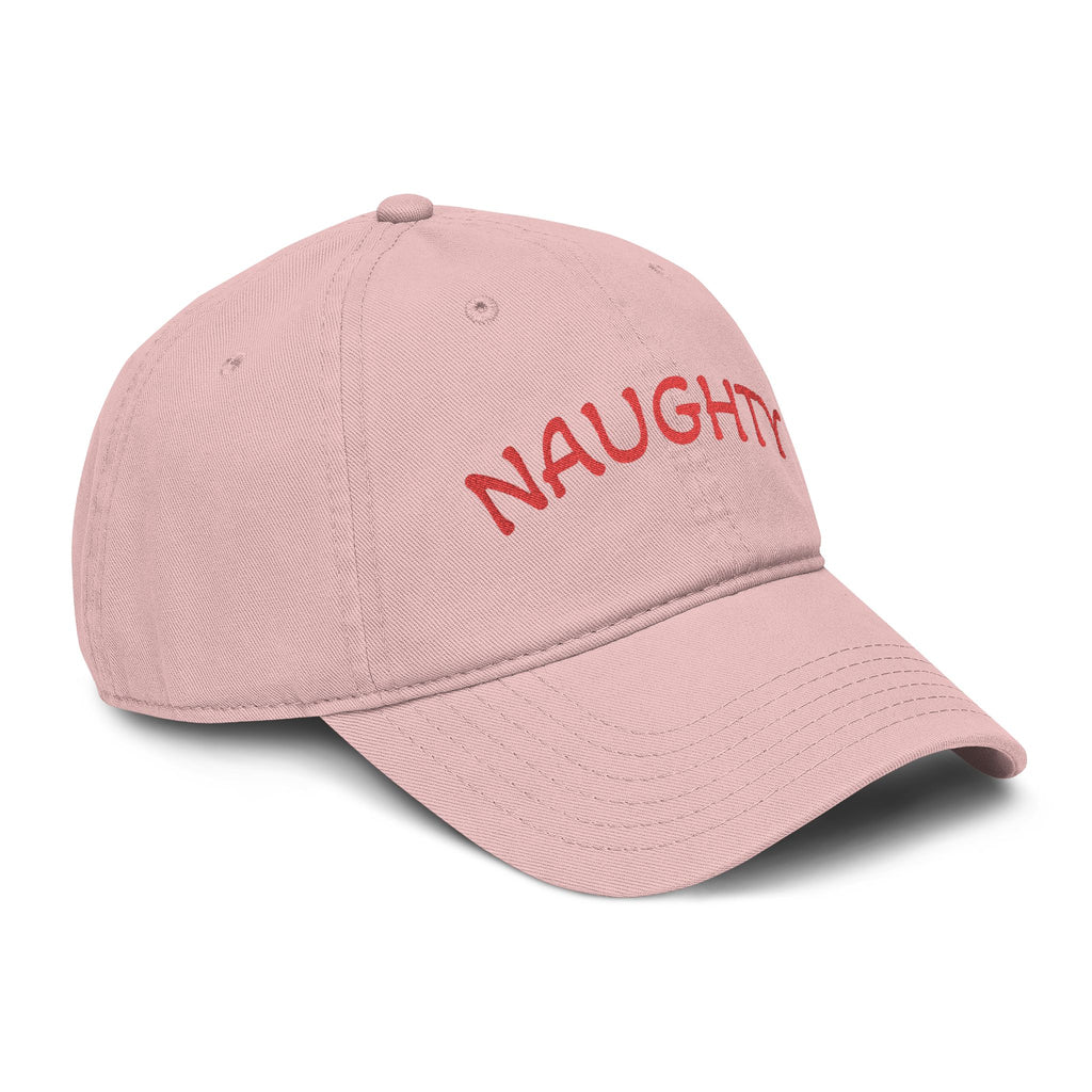 Naughty Embroidered Washed Baseball Cap