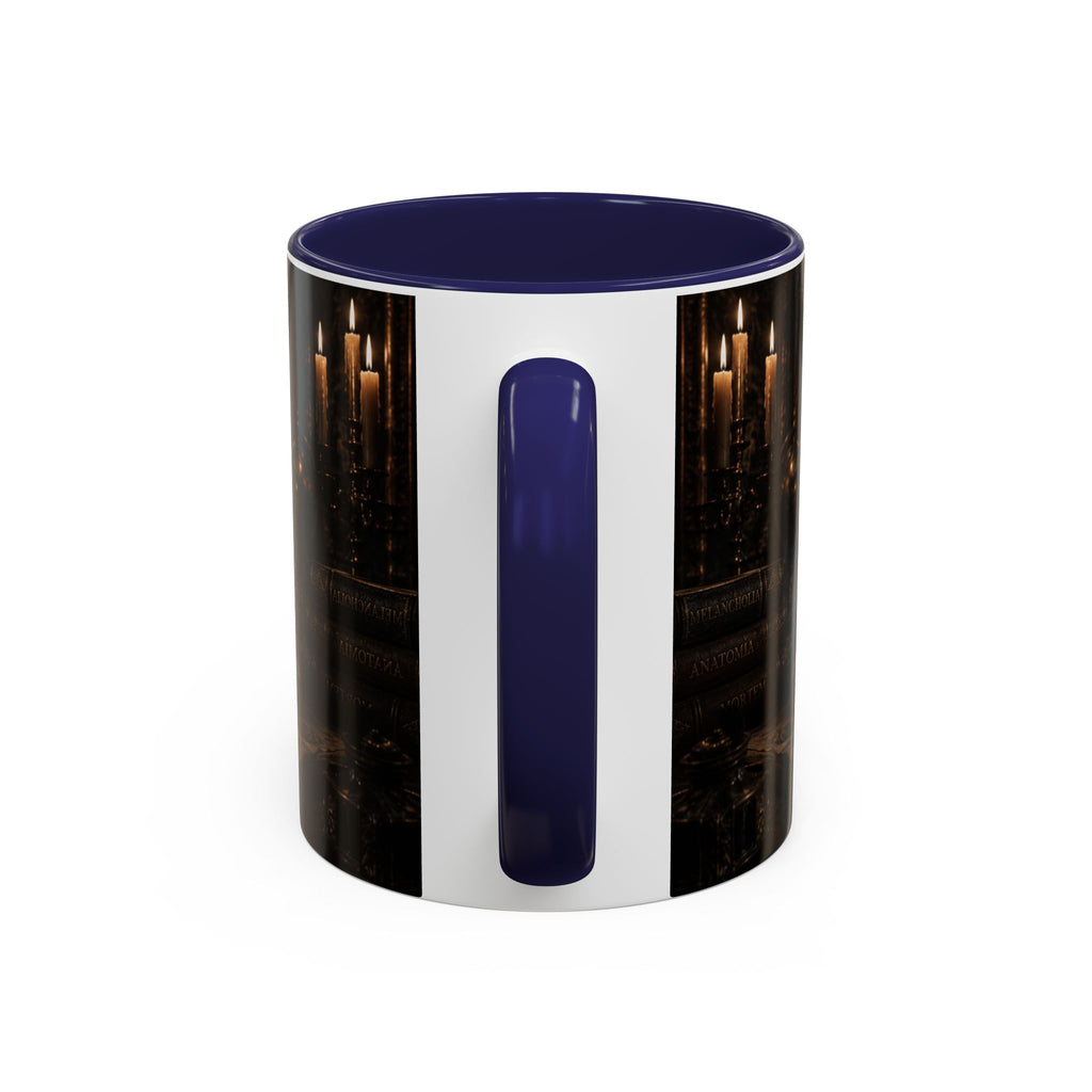 Gothic Skull Coffee Mug — Candlelit Occult Library Accent Mug (11/15oz)