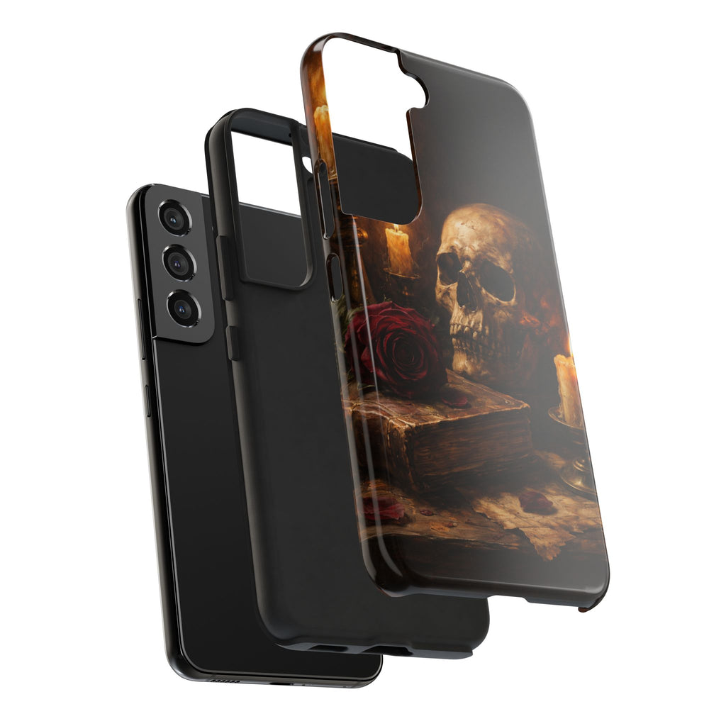 Skull & Candle Tough Phone Case — Memento Mori Protective Cover