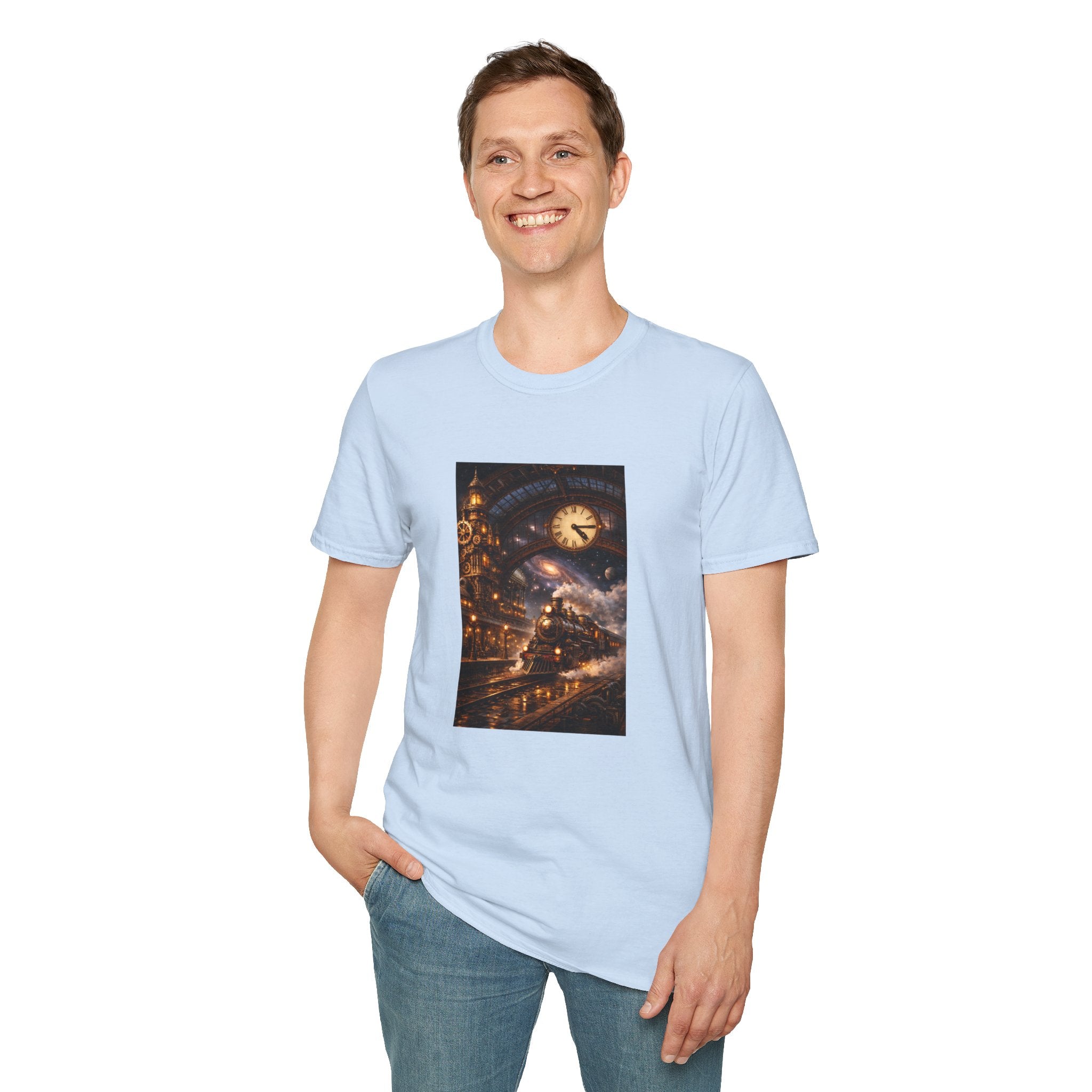 Steampunk Train T-Shirt — Steampunk Nightscape Tee