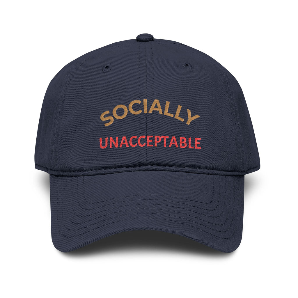 Socially Unacceptable Embroidered Baseball Cap