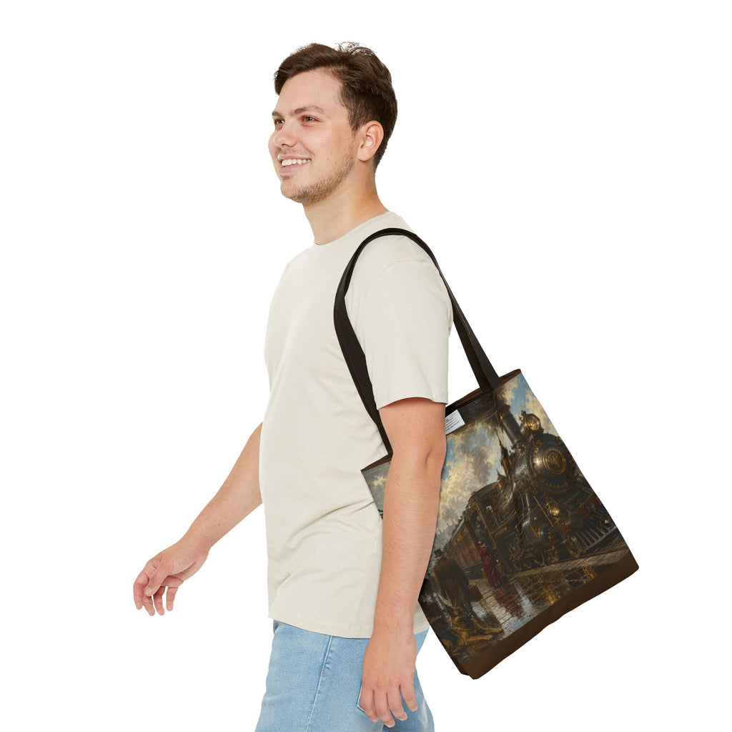 Steampunk Tote Bag — Victorian Station Art All-Over Print