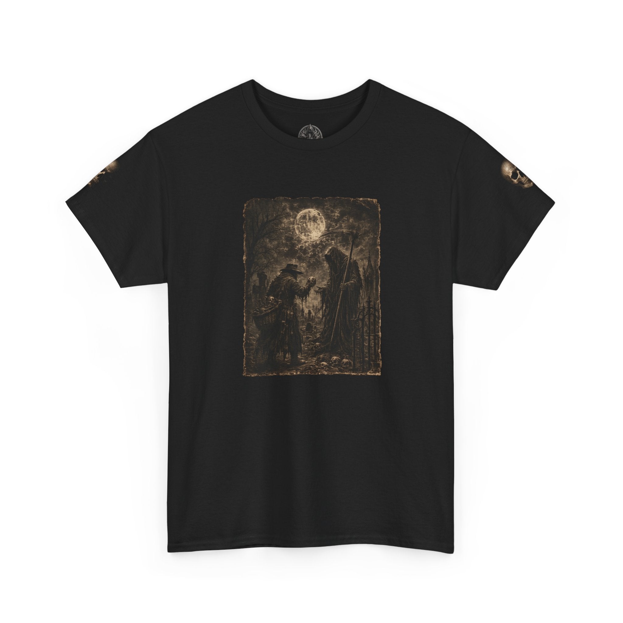 Premium Skull "Bone Collector" Graphic Tee — Gothic Vintage Horror T-Shirt