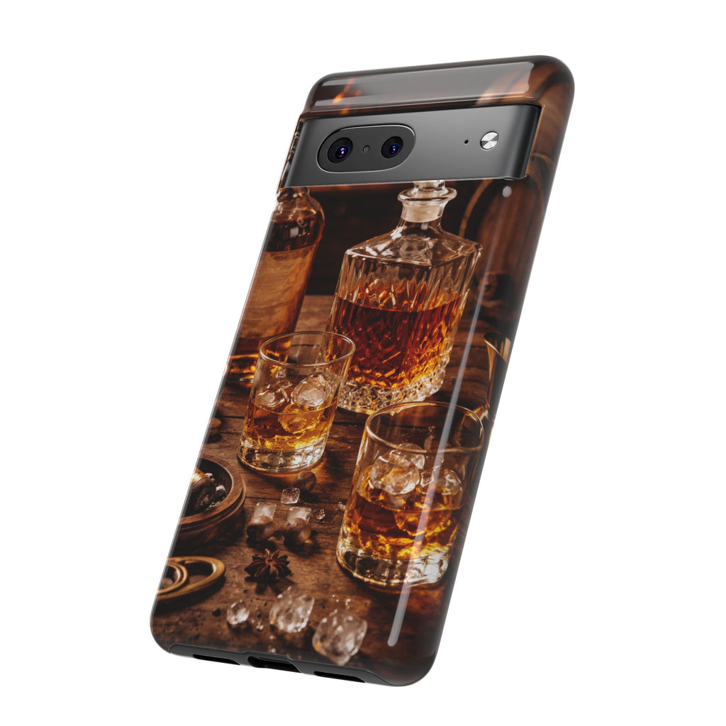 Whiskey Decanter Phone Case — Vintage Bar Spirits Protective Tough Case