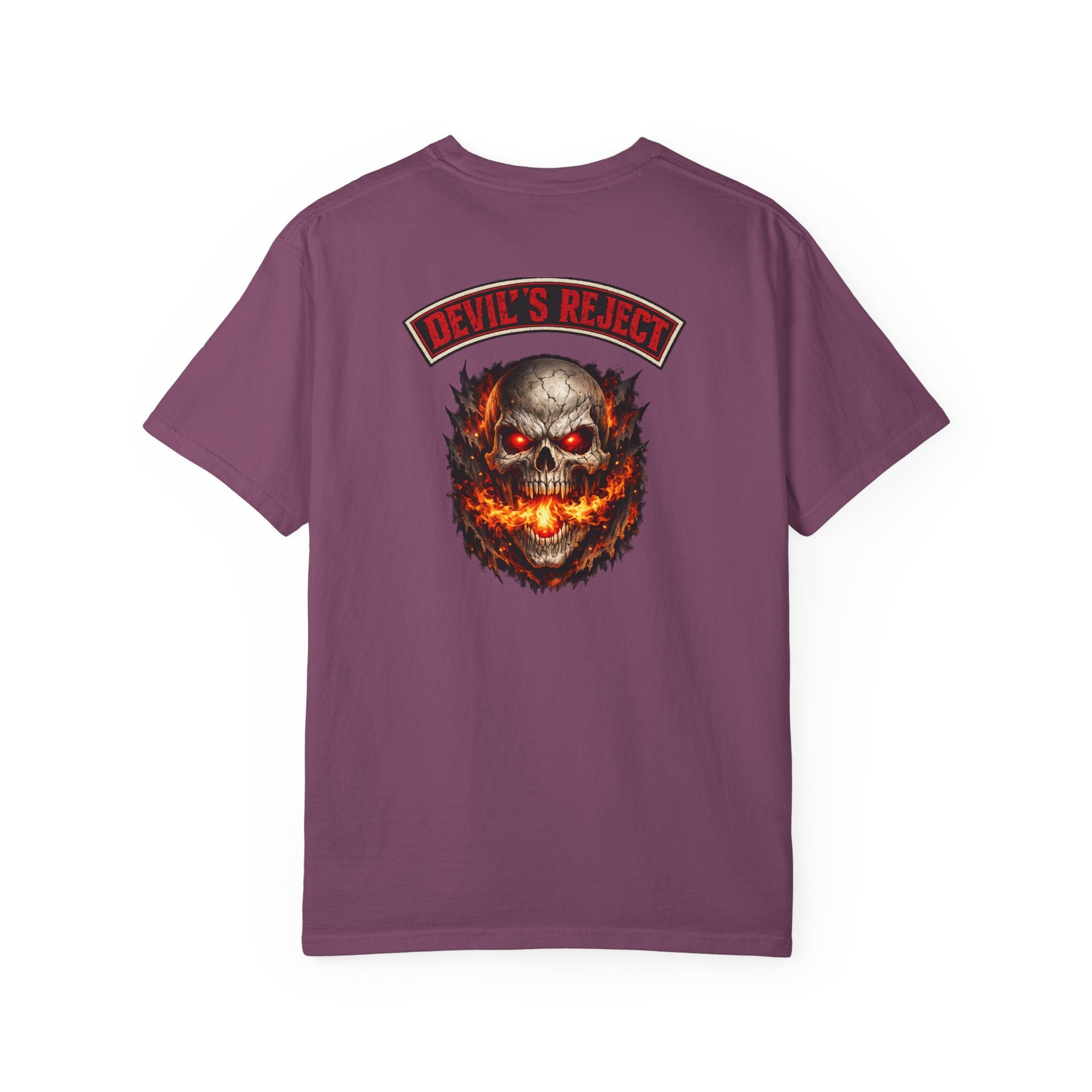 Premium Devil's Reject Skull T-Shirt — Flaming Skull Graphic Tee