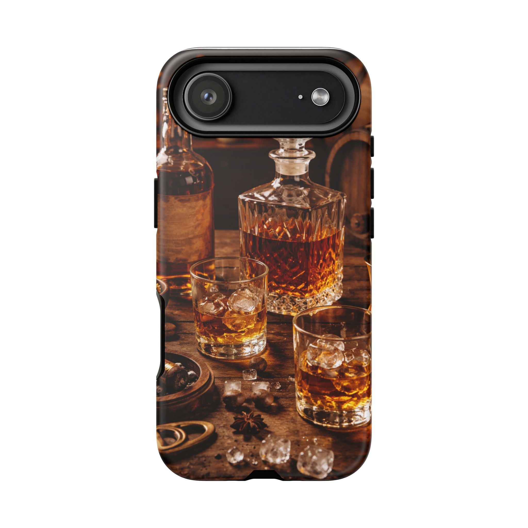 Whiskey Decanter Phone Case — Vintage Bar Spirits Protective Tough Case