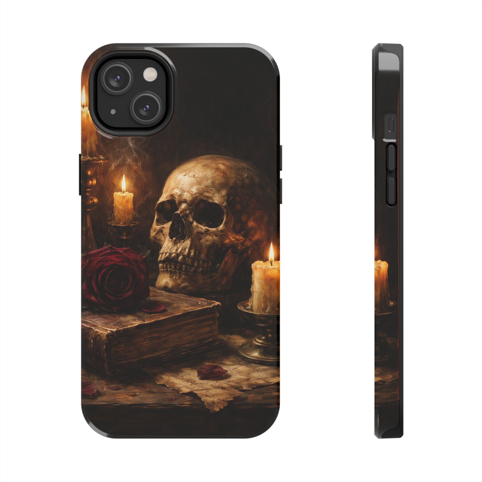 Skull & Candle Tough Phone Case — Memento Mori Protective Cover