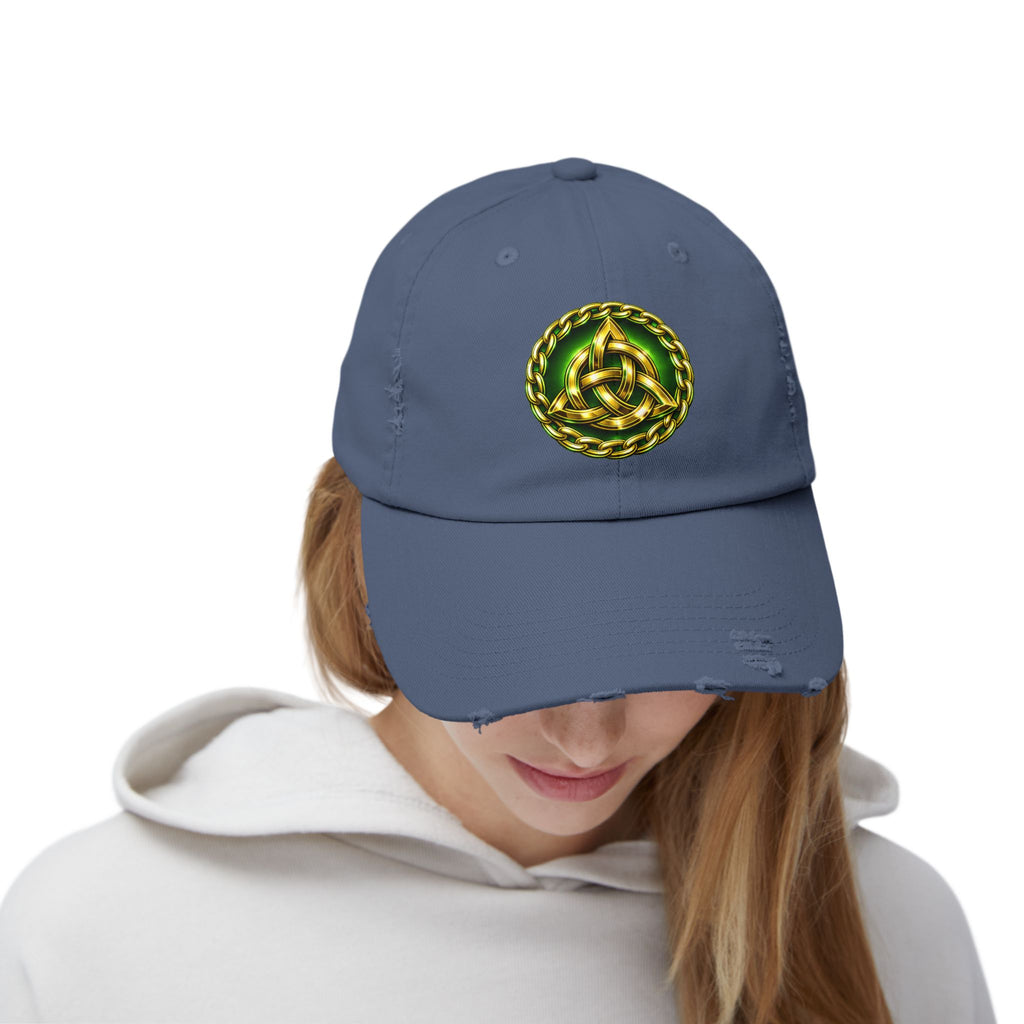 Celtic Triquerta - Trinity Knot Distressed Cap