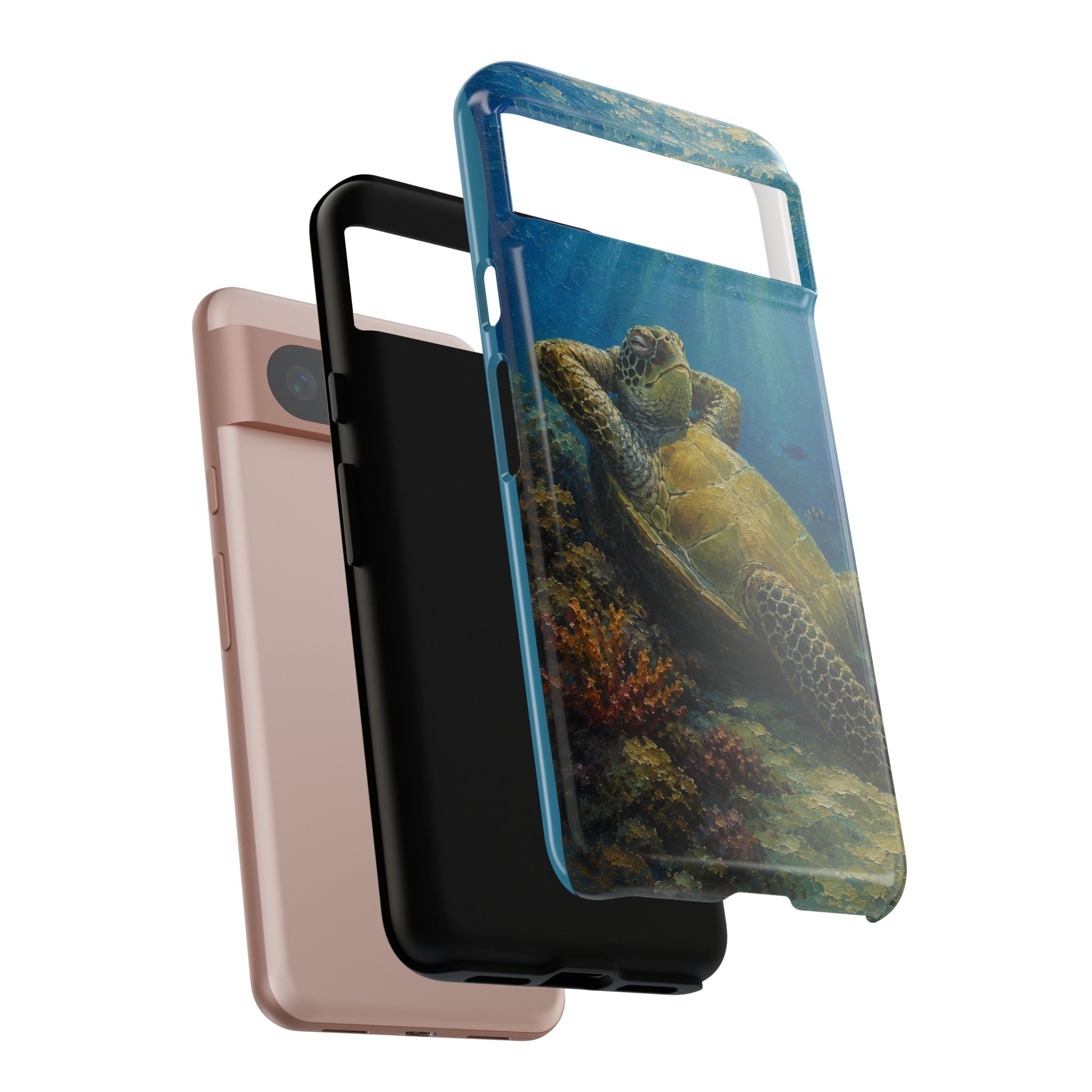 Sea Turtle Relaxation Phone Case — Ocean Underwater Art Protective Tough Case