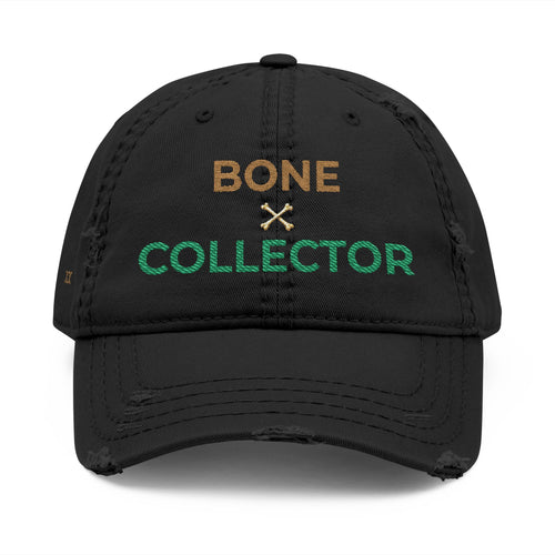 Bone Collector Distressed Dad Hat — Embroidered Fishing/Outdoors Cap