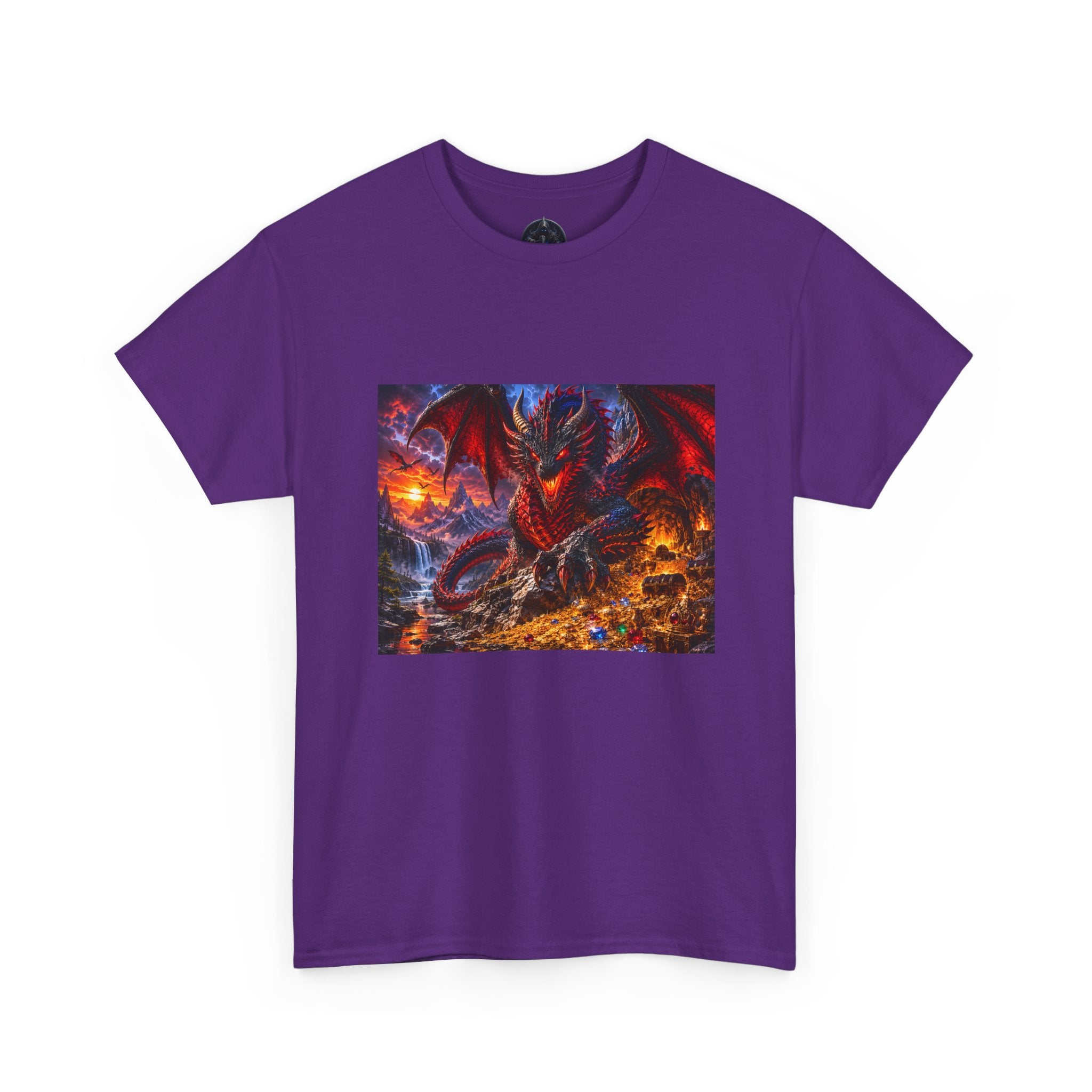 Dragon Gold Graphic Tee — Fiery Demon Dragon T-Shirt for Gamers & Fantasy Fans