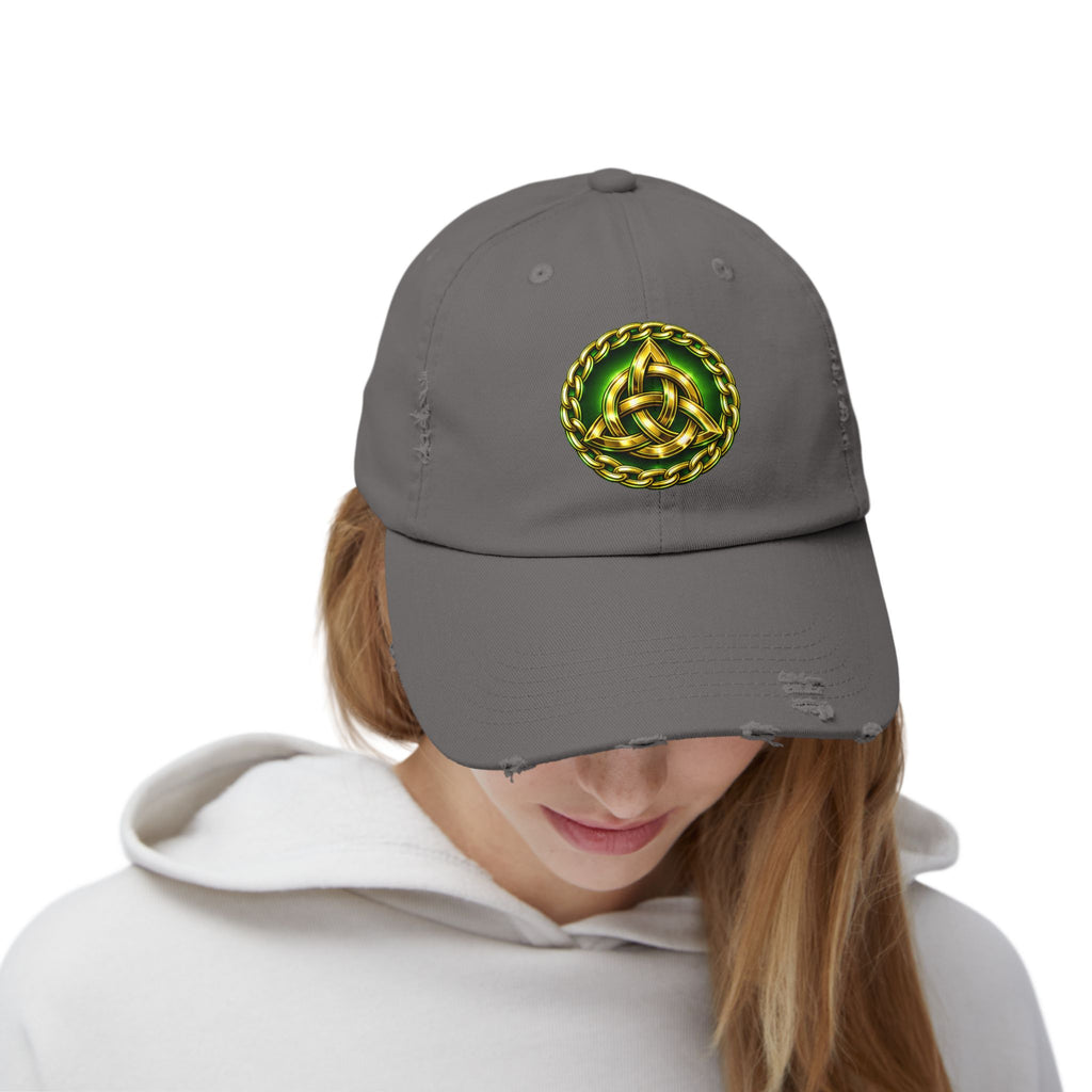 Celtic Triquerta - Trinity Knot Distressed Cap