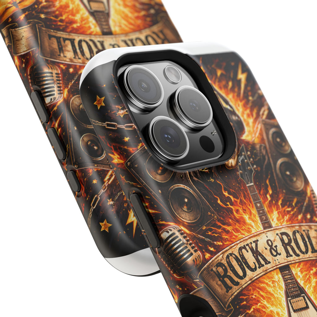 Rock & Roll Skull Guitar Phone Case — Magnetic Impact-Resistant