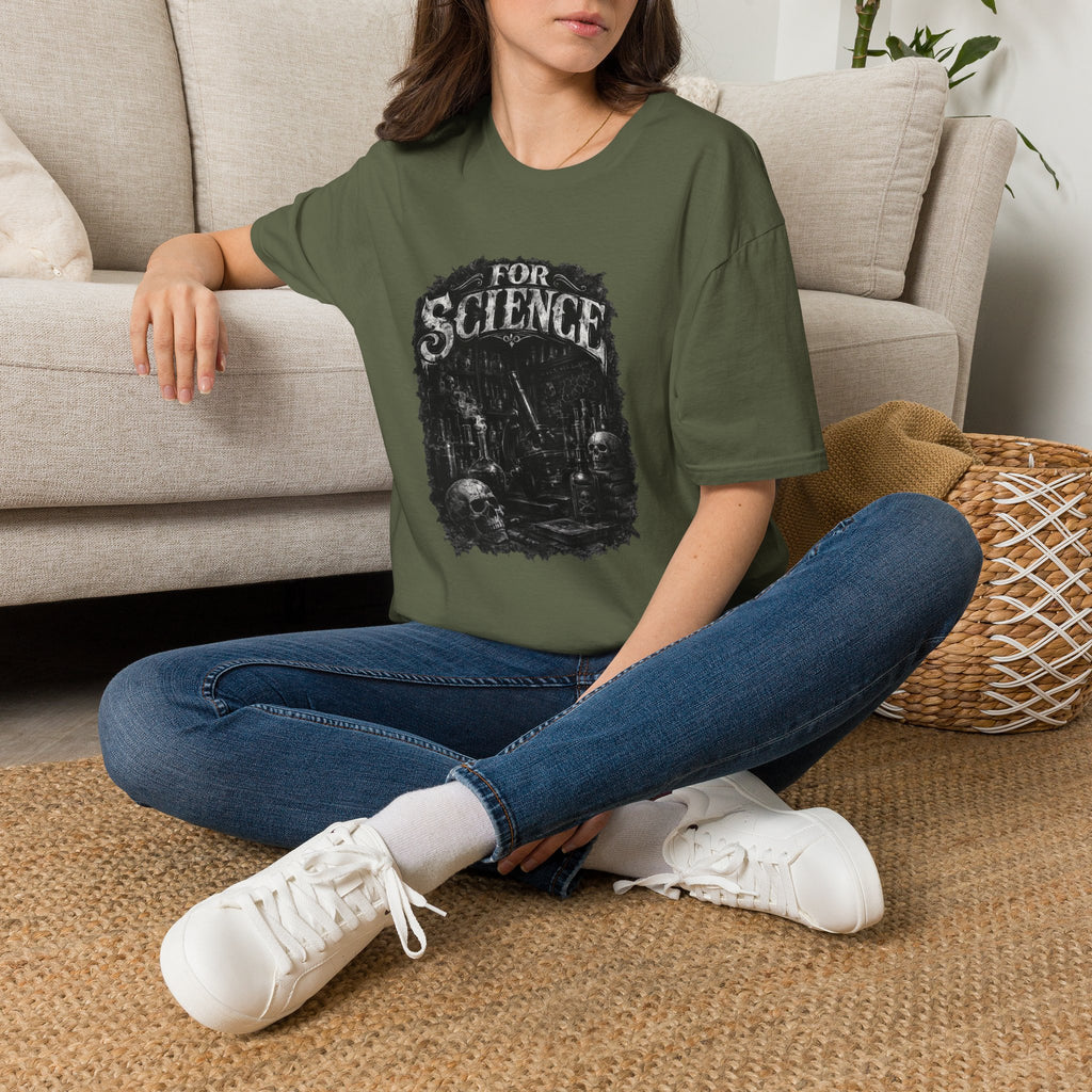 For Science T-Shirt — Dark Vintage Science Graphic Tee