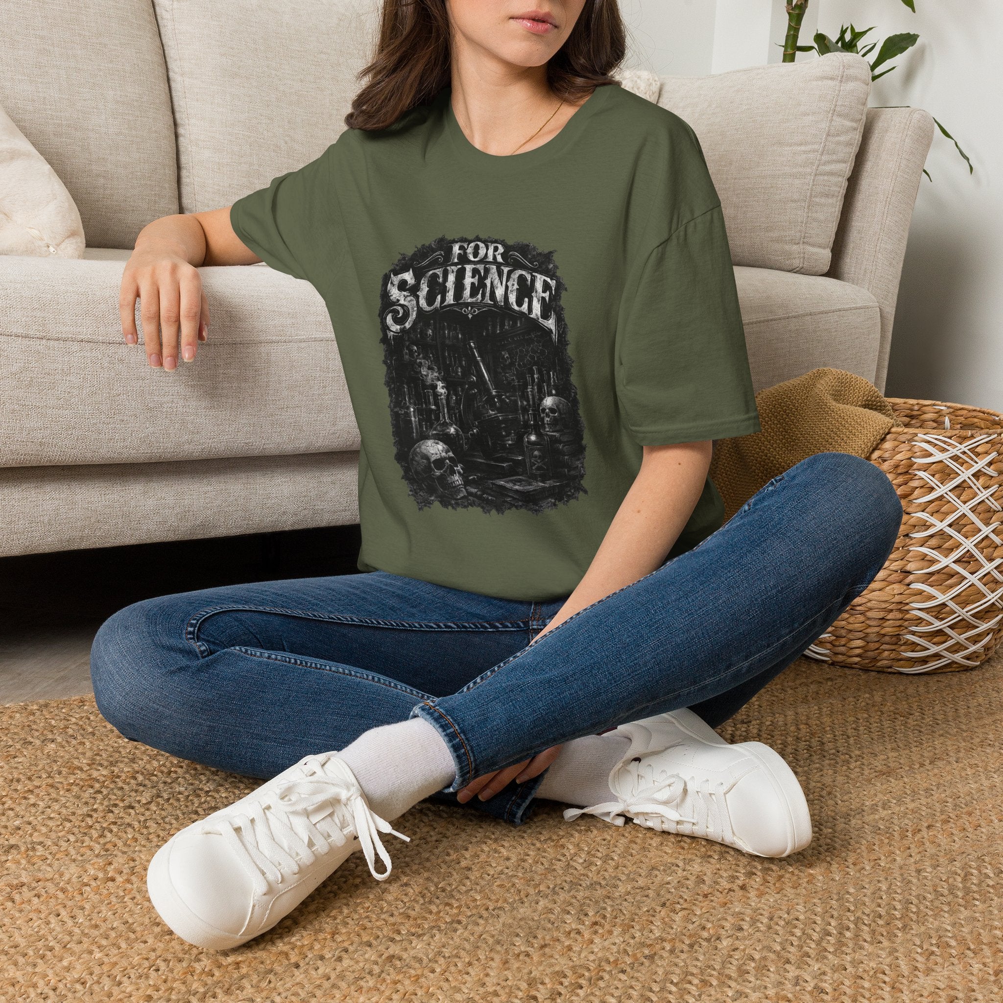 For Science T-Shirt — Dark Vintage Science Graphic Tee