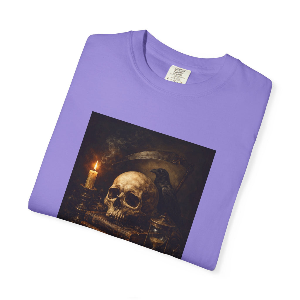 Skull & Candle - Memento Mori T-Shirt — Vintage Vanitas Art Tee