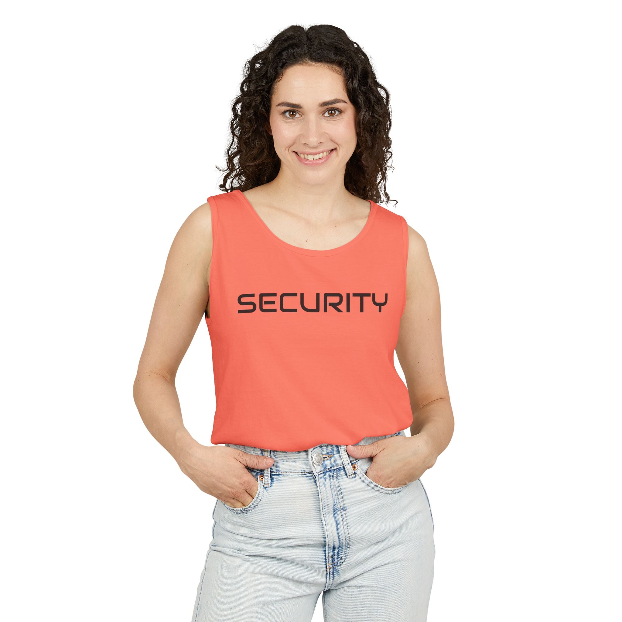 SECURITY Graphic Tank Top — Bold 'SECURITY' Streetwear Muscle Tee