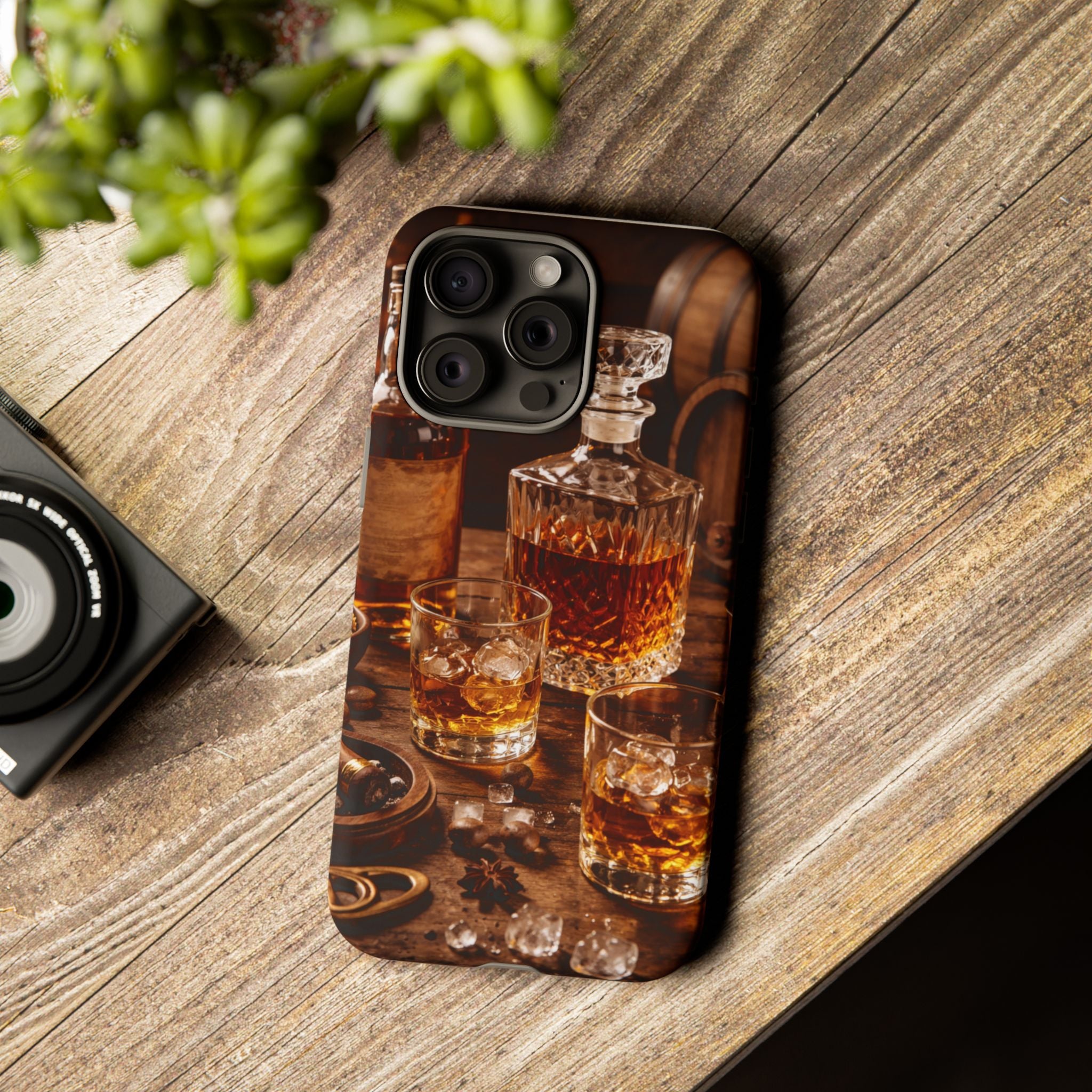 Whiskey Decanter Phone Case — Vintage Bar Spirits Protective Tough Case