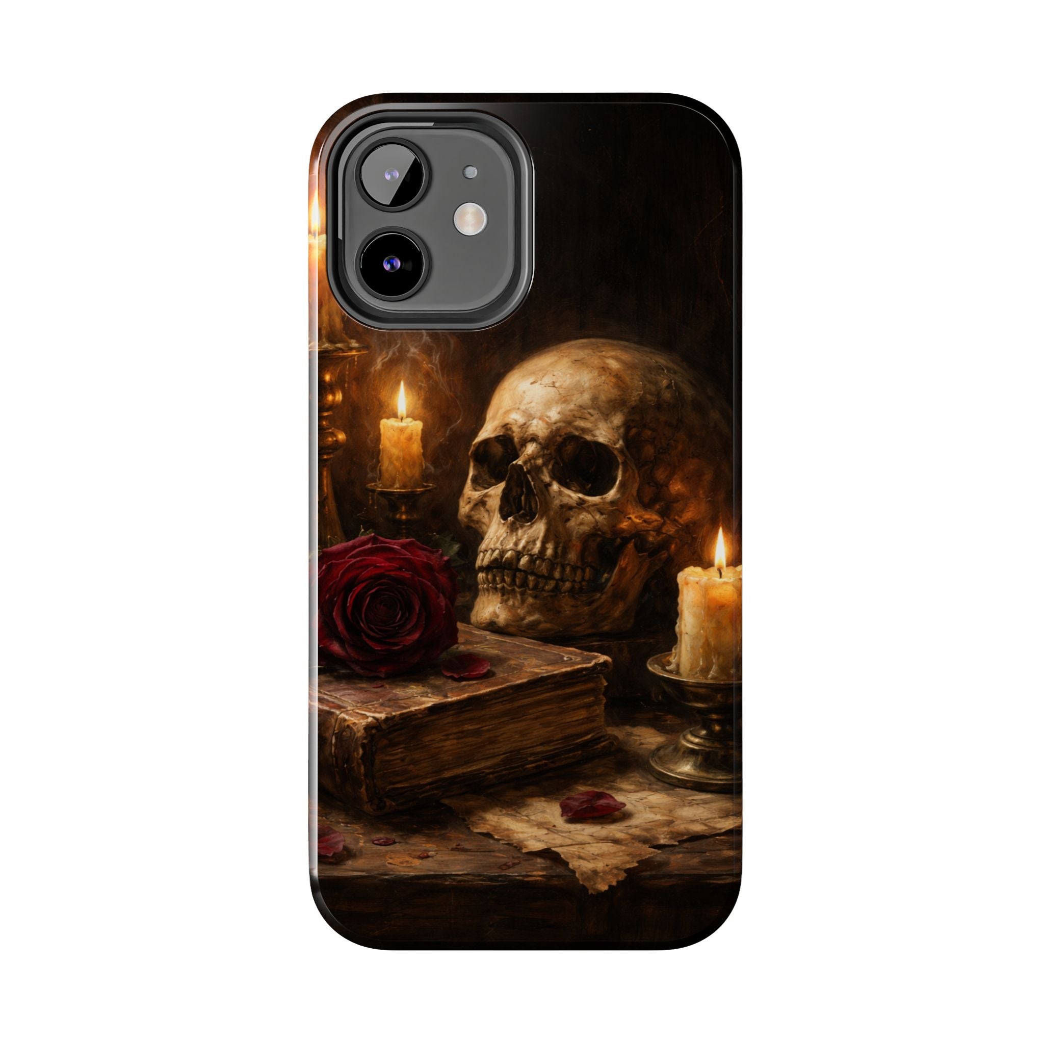 Skull & Candle Tough Phone Case — Memento Mori Protective Cover