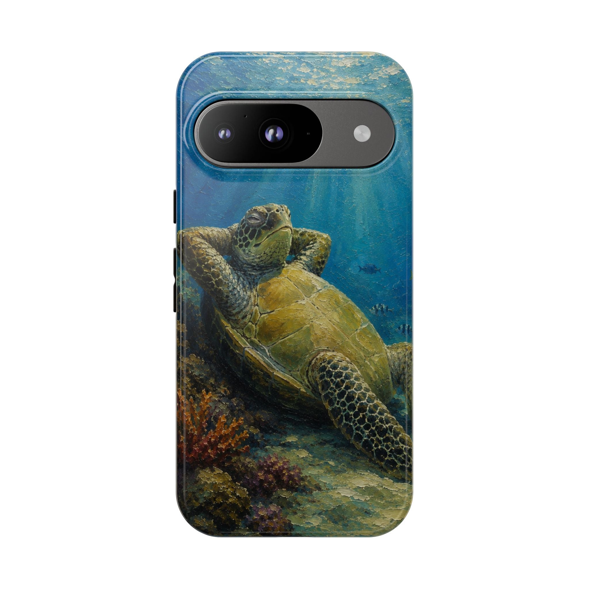 Sea Turtle Relaxation Phone Case — Ocean Underwater Art Protective Tough Case