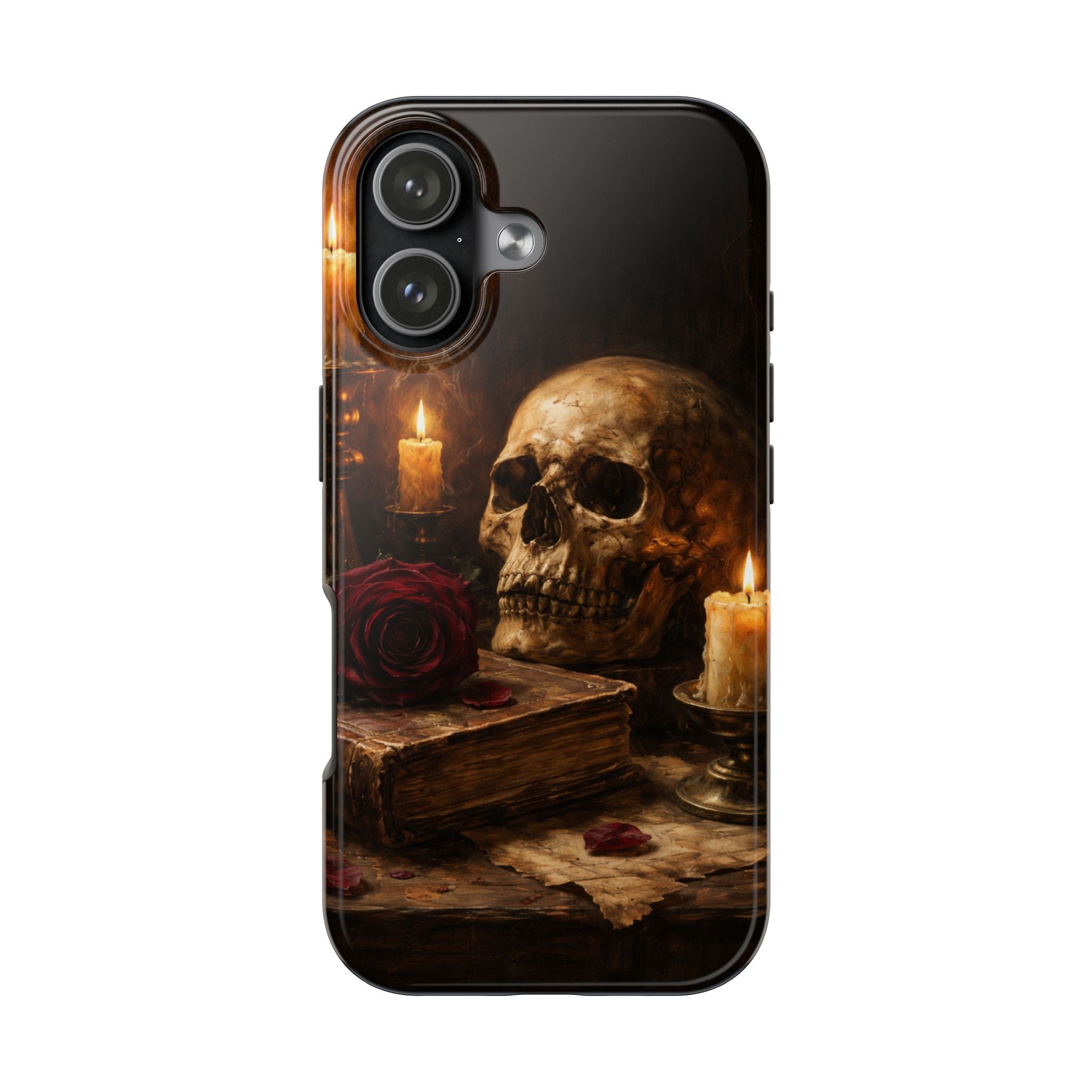 Skull & Candle Tough Phone Case — Memento Mori Protective Cover