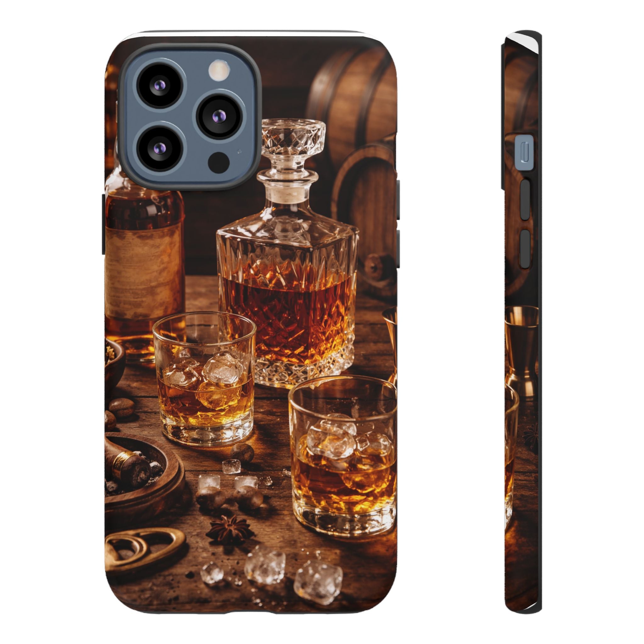 Whiskey Decanter Phone Case — Vintage Bar Spirits Protective Tough Case