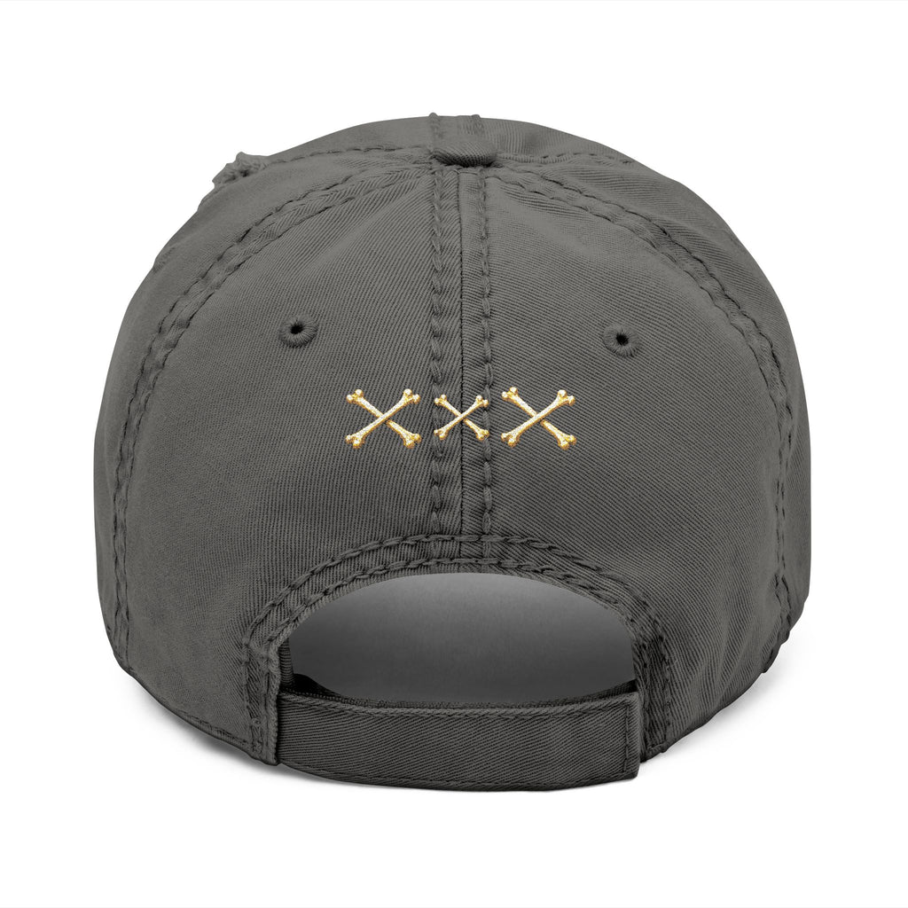 Bone Collector Distressed Dad Hat — Embroidered Fishing/Outdoors Cap