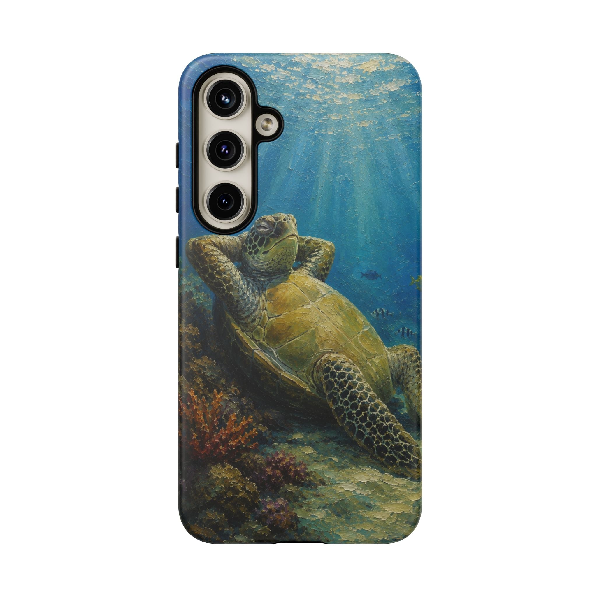 Sea Turtle Relaxation Phone Case — Ocean Underwater Art Protective Tough Case