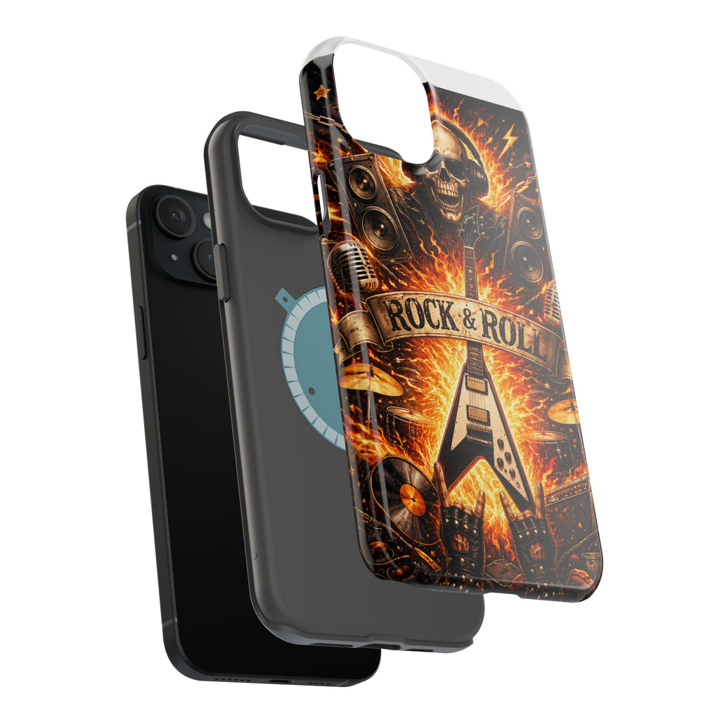 Rock & Roll Skull Guitar Phone Case — Magnetic Impact-Resistant