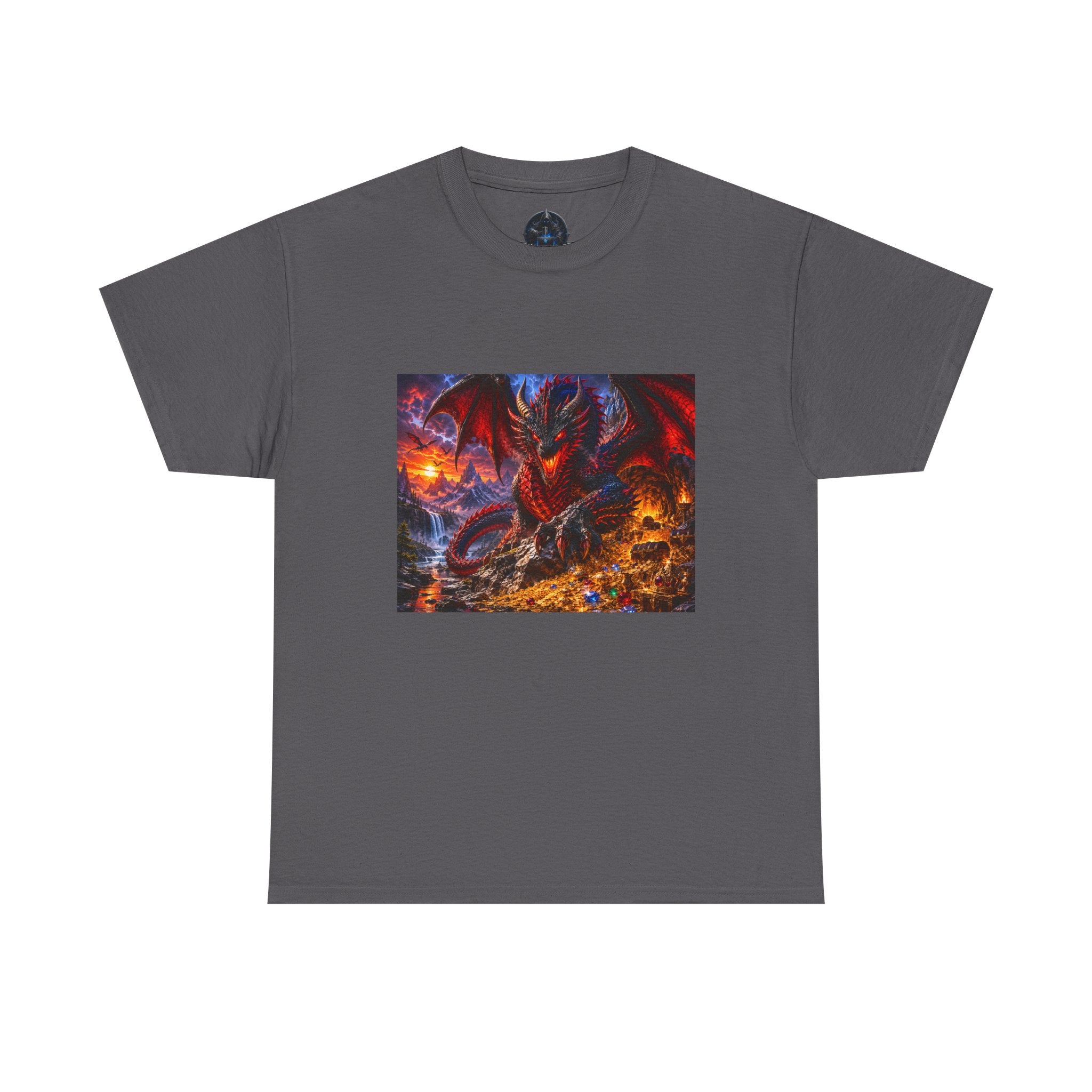Dragon Gold Graphic Tee — Fiery Demon Dragon T-Shirt for Gamers & Fantasy Fans