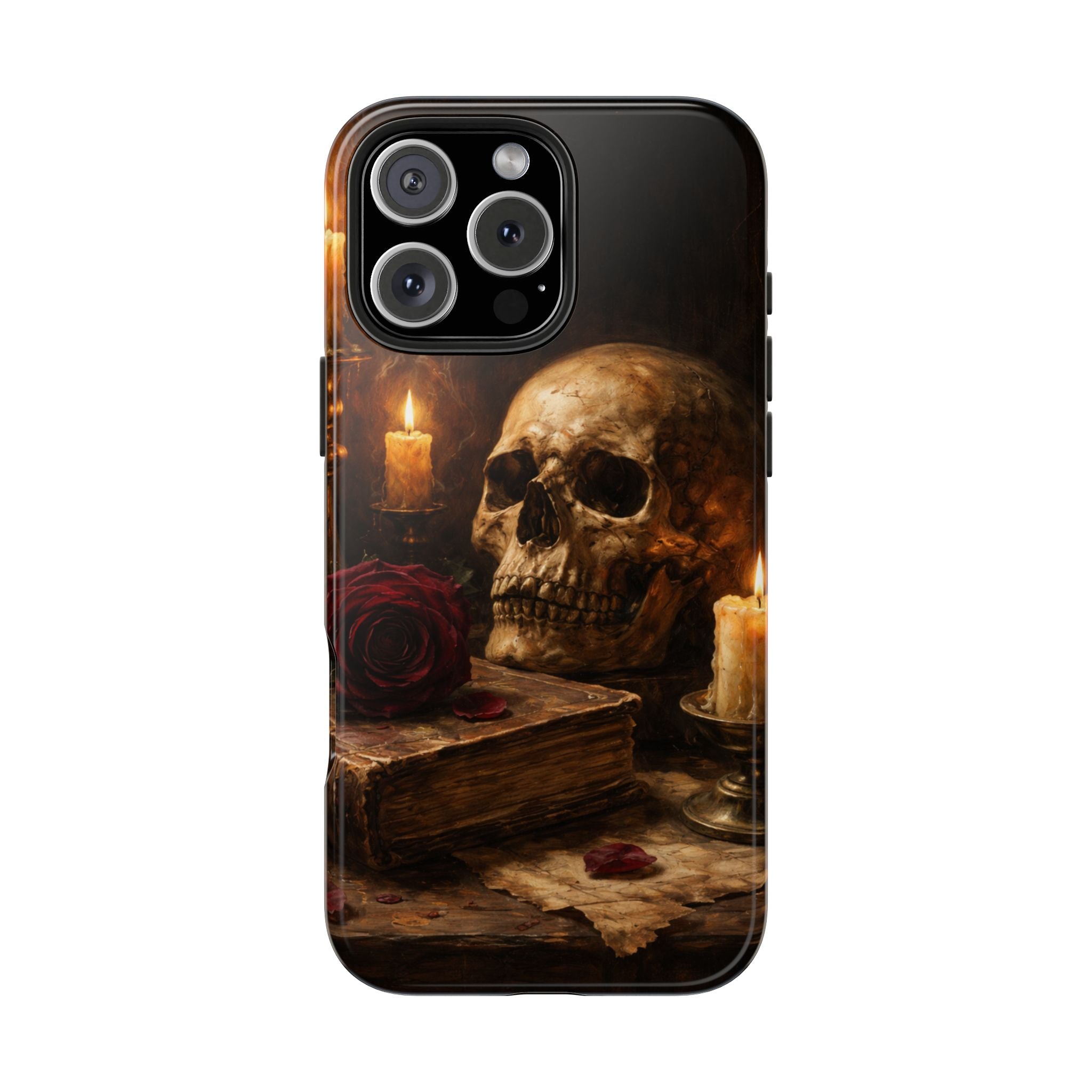 Skull & Candle Tough Phone Case — Memento Mori Protective Cover