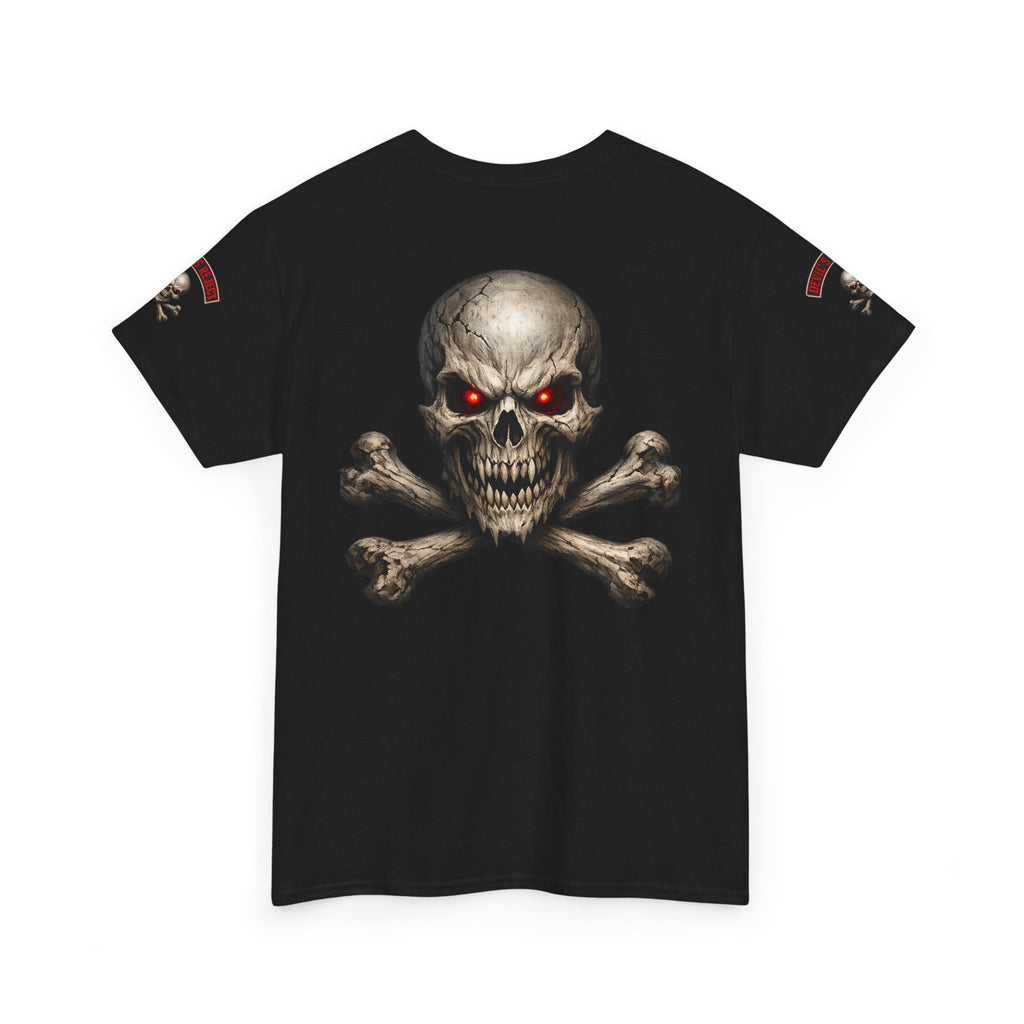 Premium Skull & Crossbones Graphic Tee — Red-Eye Pirate Skull T-Shirt