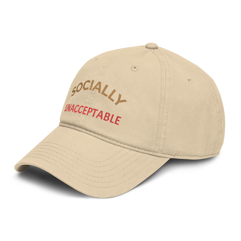 Socially Unacceptable Embroidered Baseball Cap