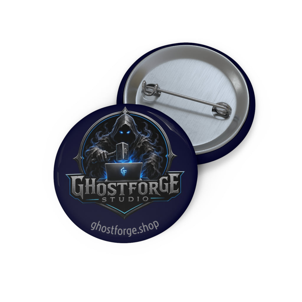 Ghostforge Studio Logo Pin Button — Gaming/Streamer Enamel-Style Badge
