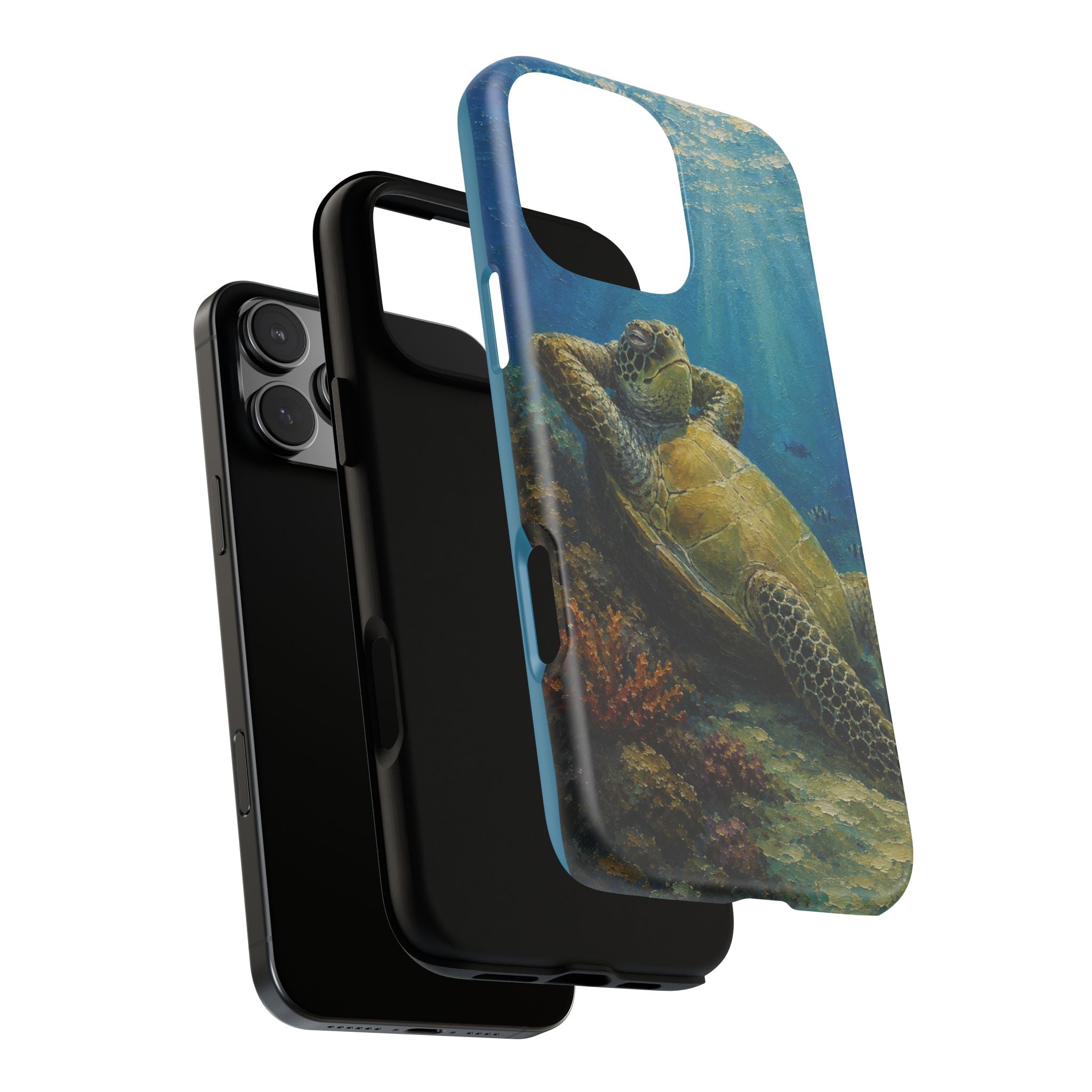 Sea Turtle Relaxation Phone Case — Ocean Underwater Art Protective Tough Case