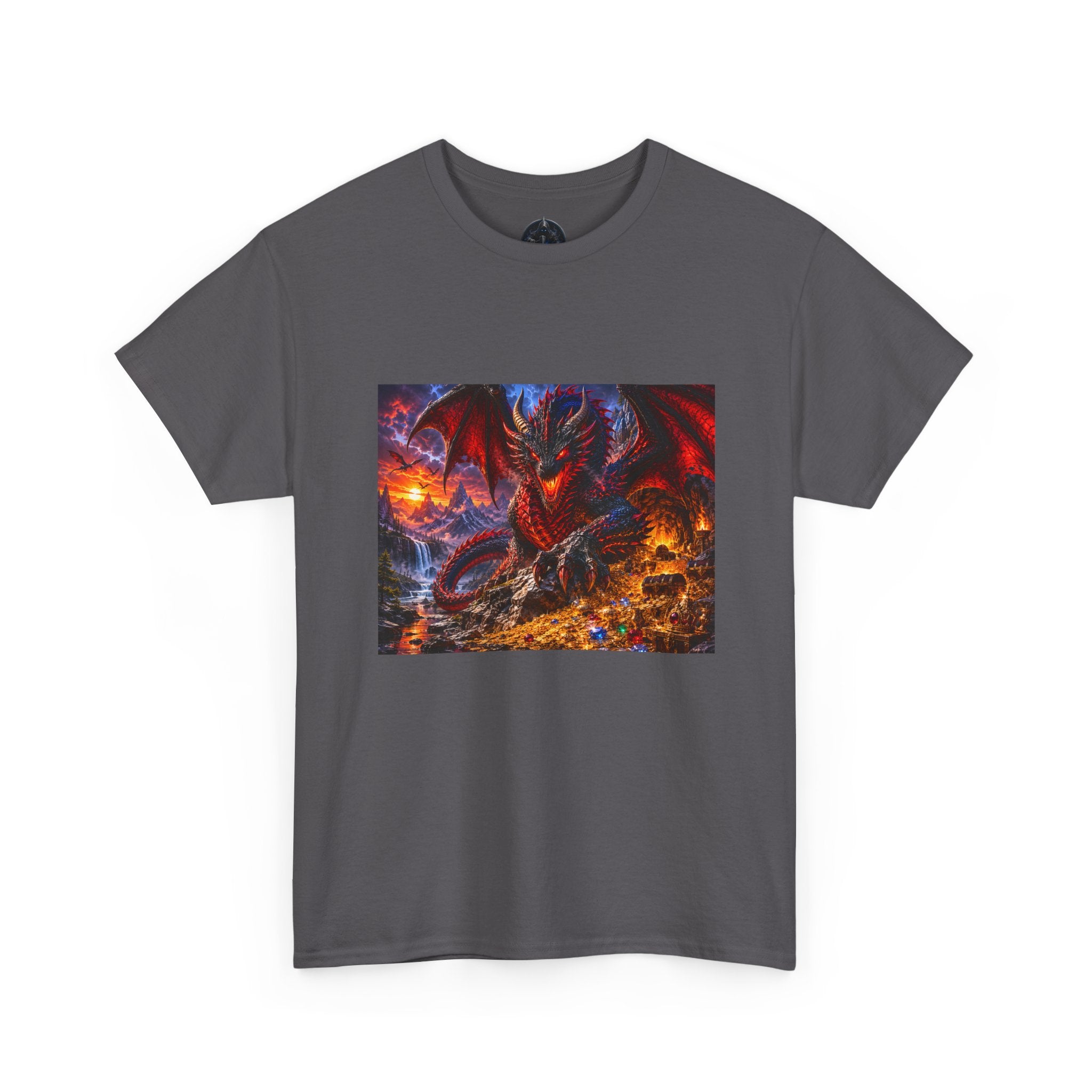 Dragon Gold Graphic Tee — Fiery Demon Dragon T-Shirt for Gamers & Fantasy Fans