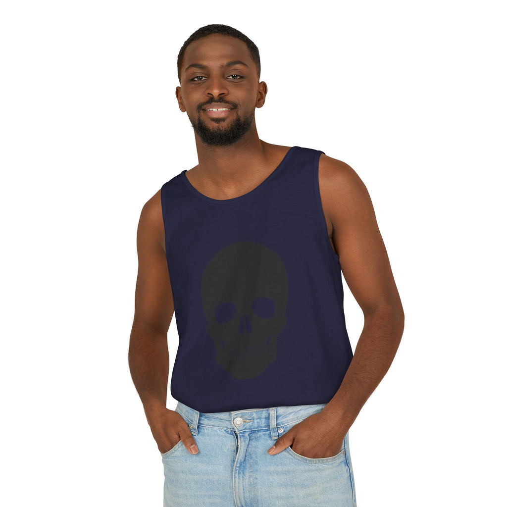 Skull Graphic Tank Top — Bold Black Skull Summer Vest