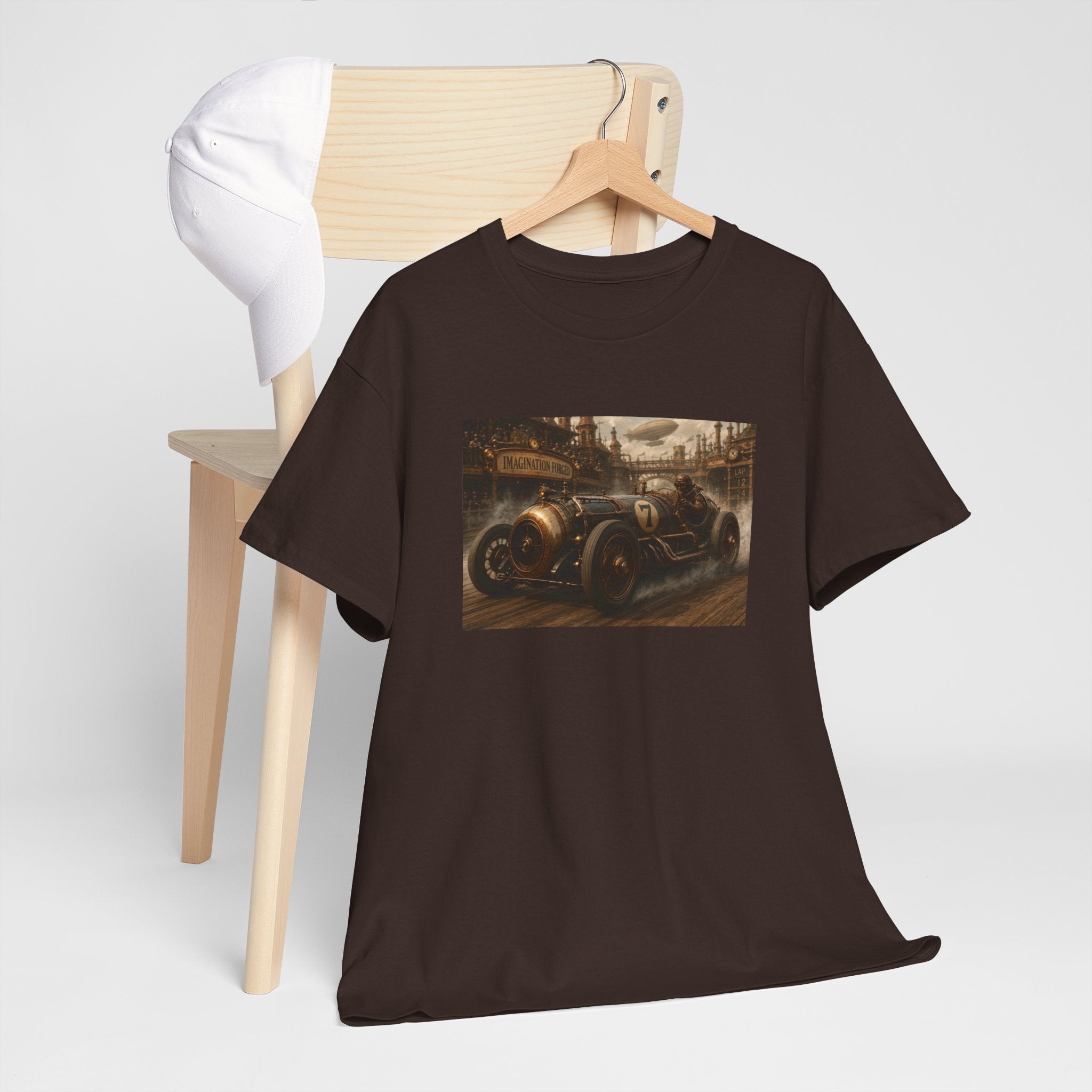 Steampunk Racecar Tee — Classic Antique Car Graphic T-Shirt