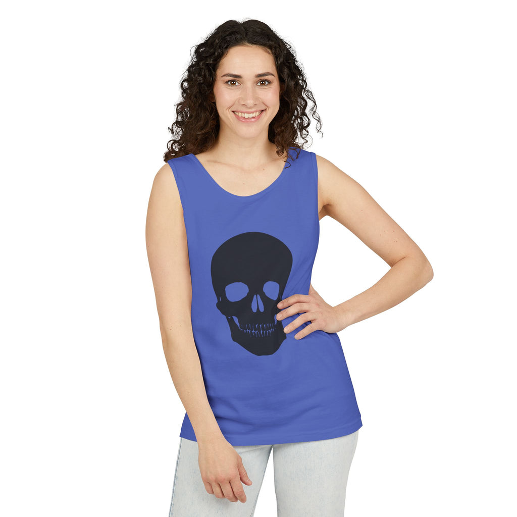 Skull Graphic Tank Top — Bold Black Skull Summer Vest