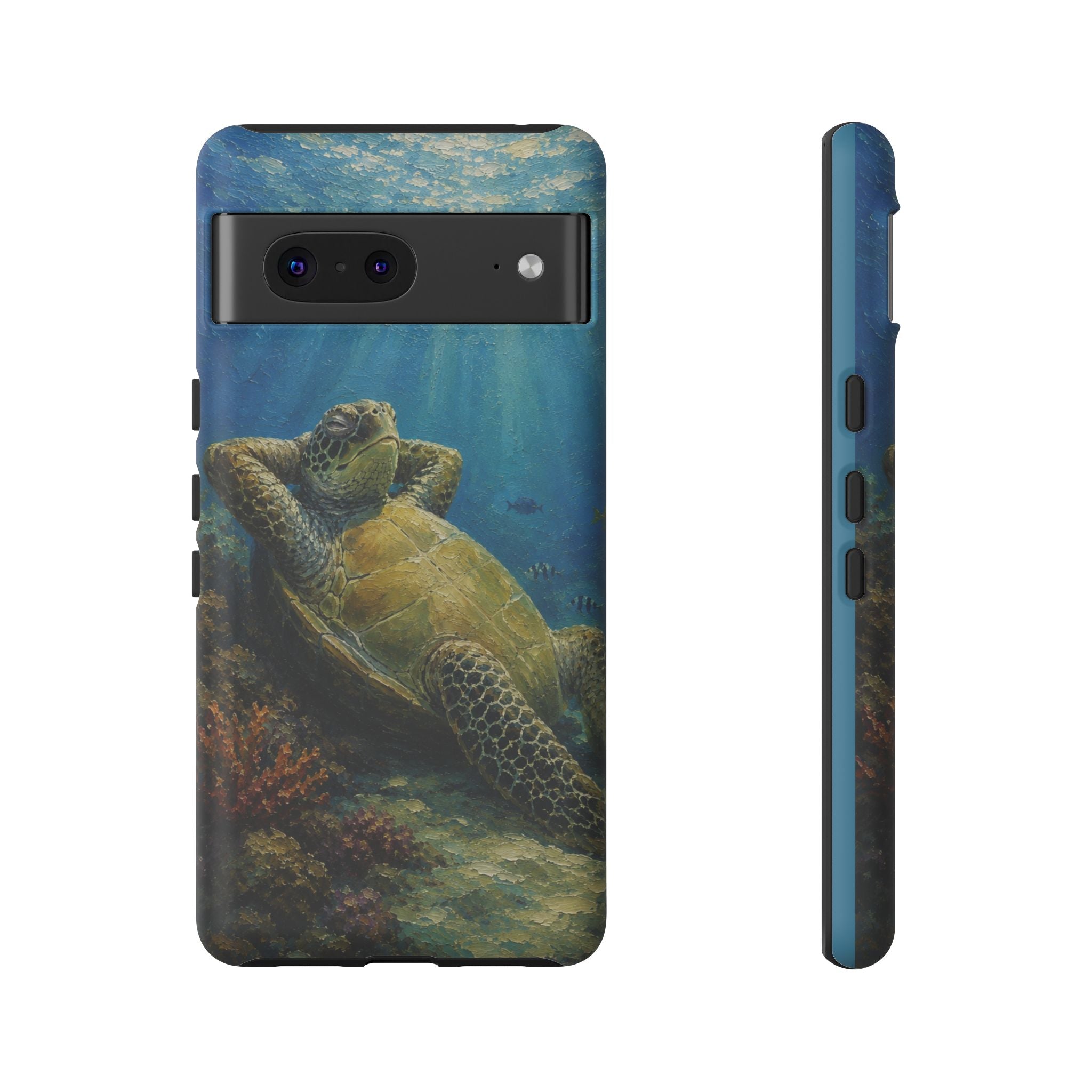 Sea Turtle Relaxation Phone Case — Ocean Underwater Art Protective Tough Case
