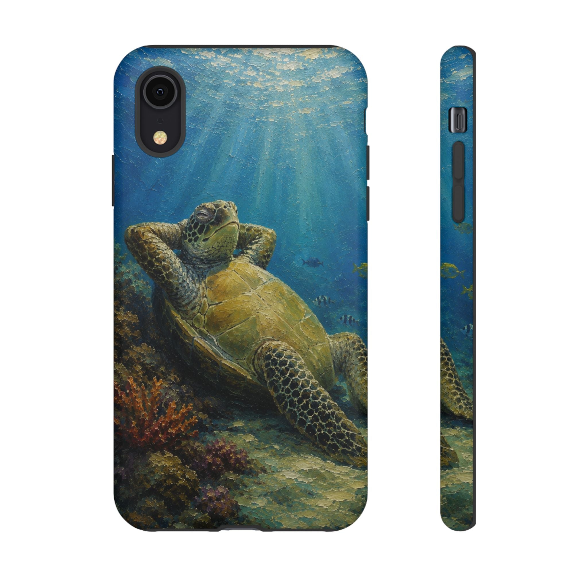 Sea Turtle Relaxation Phone Case — Ocean Underwater Art Protective Tough Case