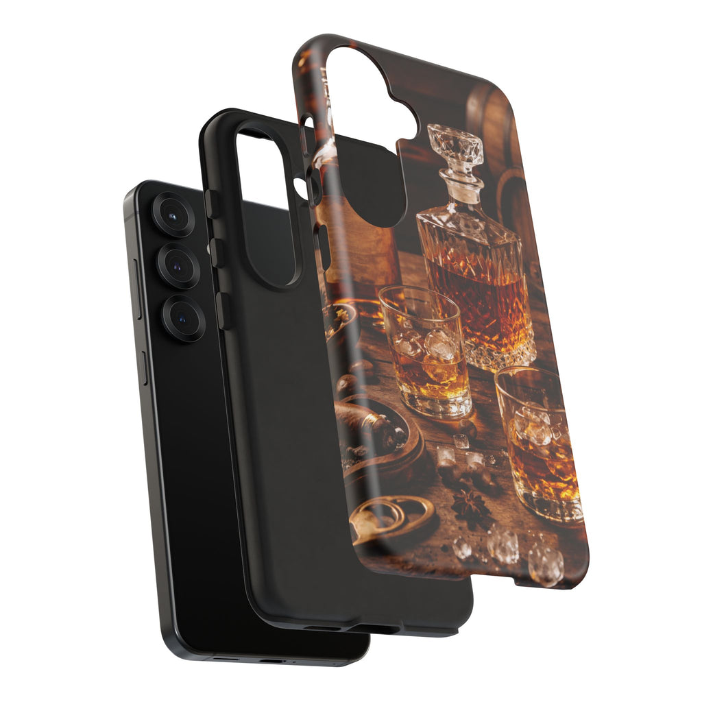 Whiskey Decanter Phone Case — Vintage Bar Spirits Protective Tough Case