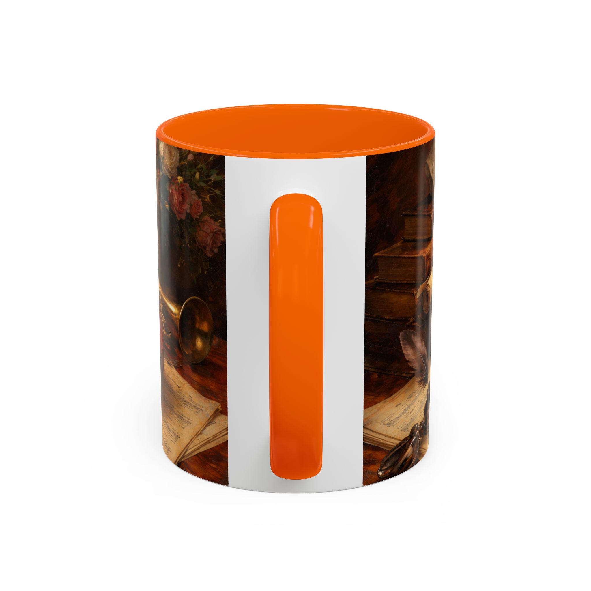 Classical Music Coffee Mug – Classical Music Floral Design (11/15 oz)