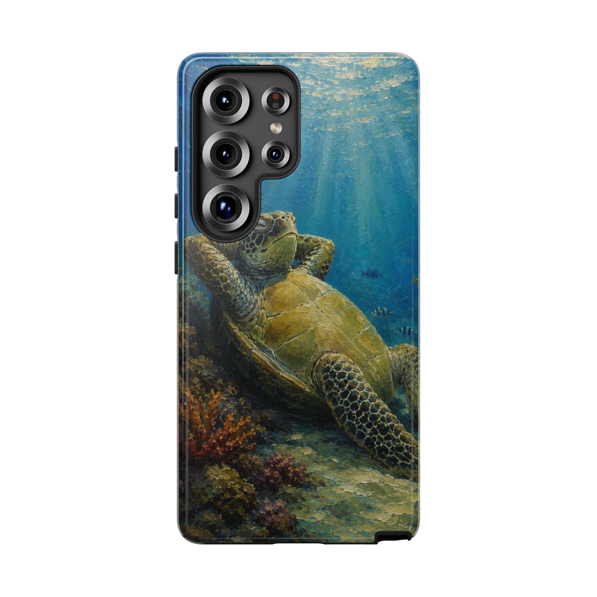 Sea Turtle Relaxation Phone Case — Ocean Underwater Art Protective Tough Case